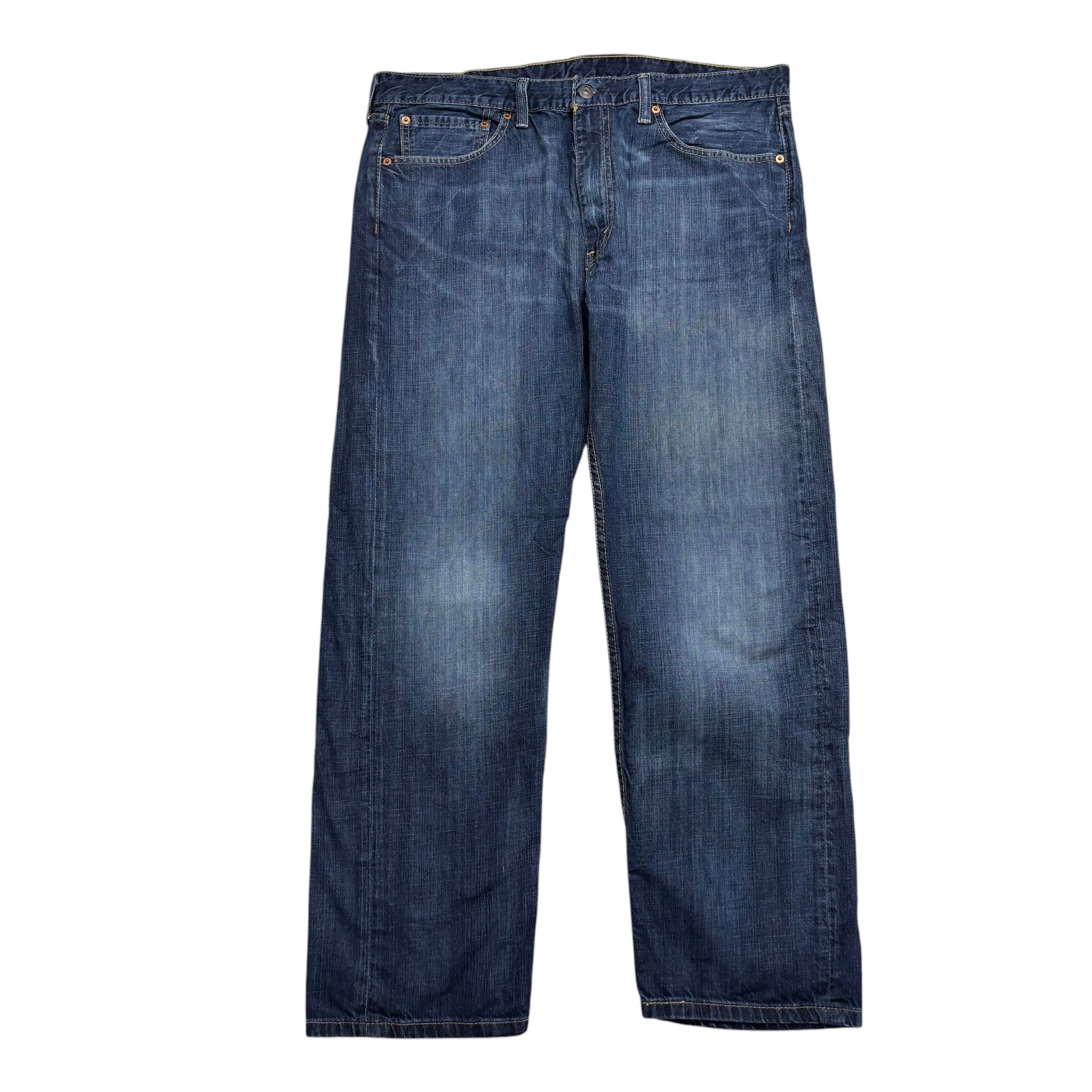 Levis 505 Jeans W38 L30 Mens Dark Blue Regular Straight Fit Denim