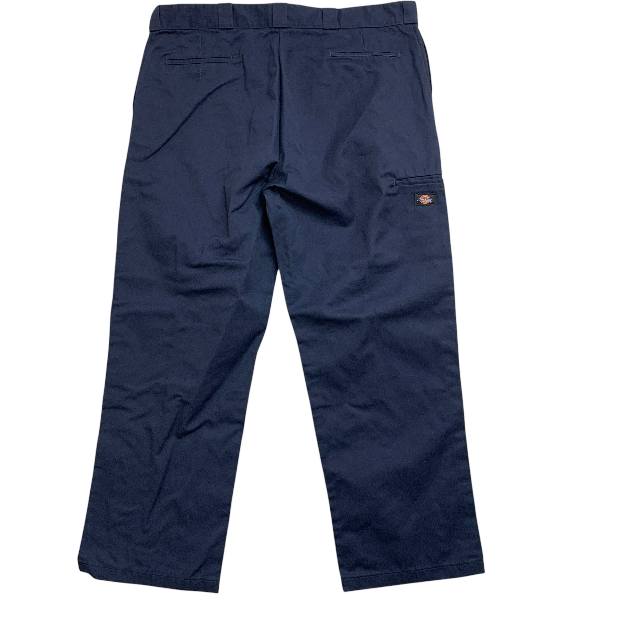 Dickies Double Knee Trousers W42 L32 Mens Blue Pants Baggy Relaxed Fit Workwear