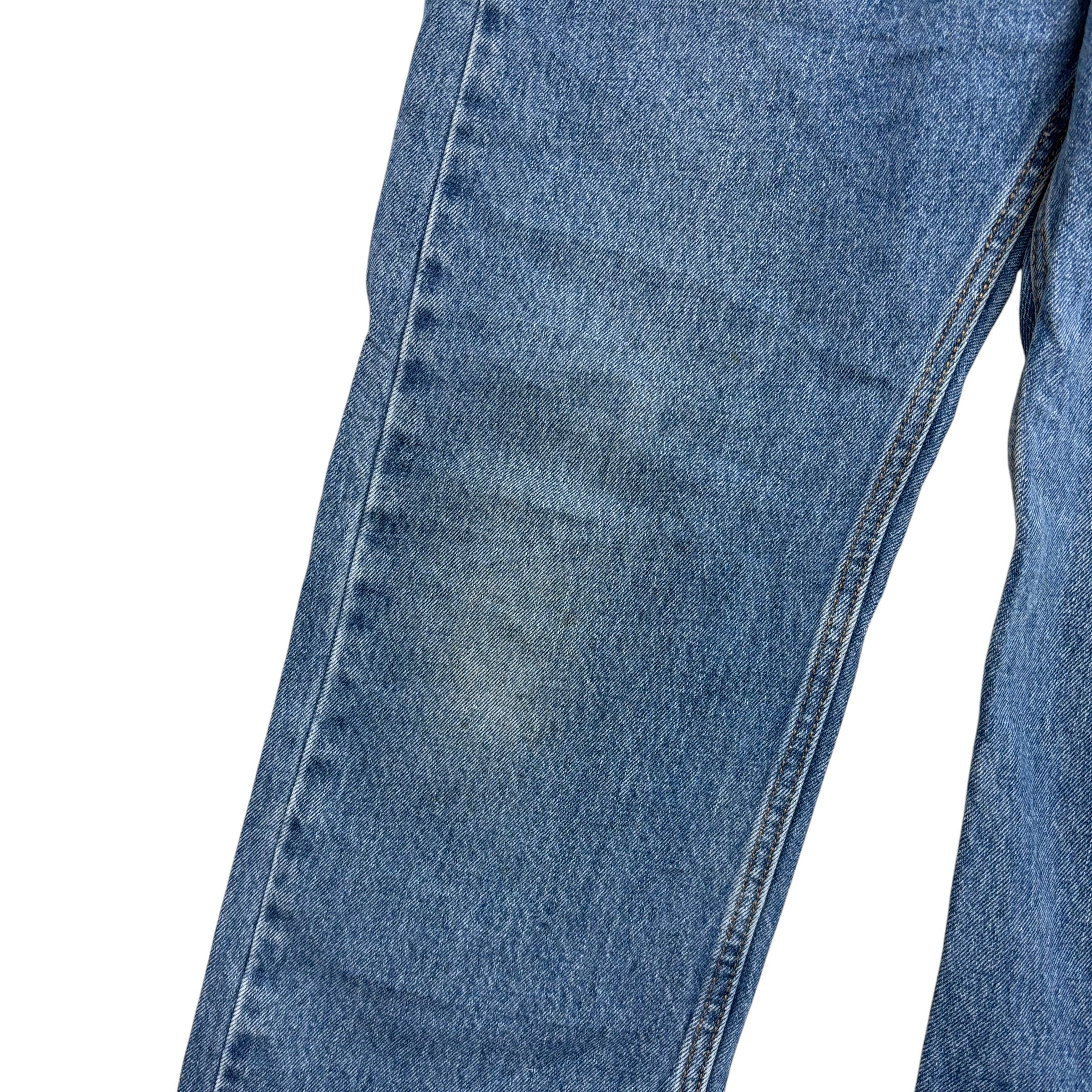 Levis 505 Jeans W33 L31 Mens Light Blue Regular Straight Fit Denim (F)