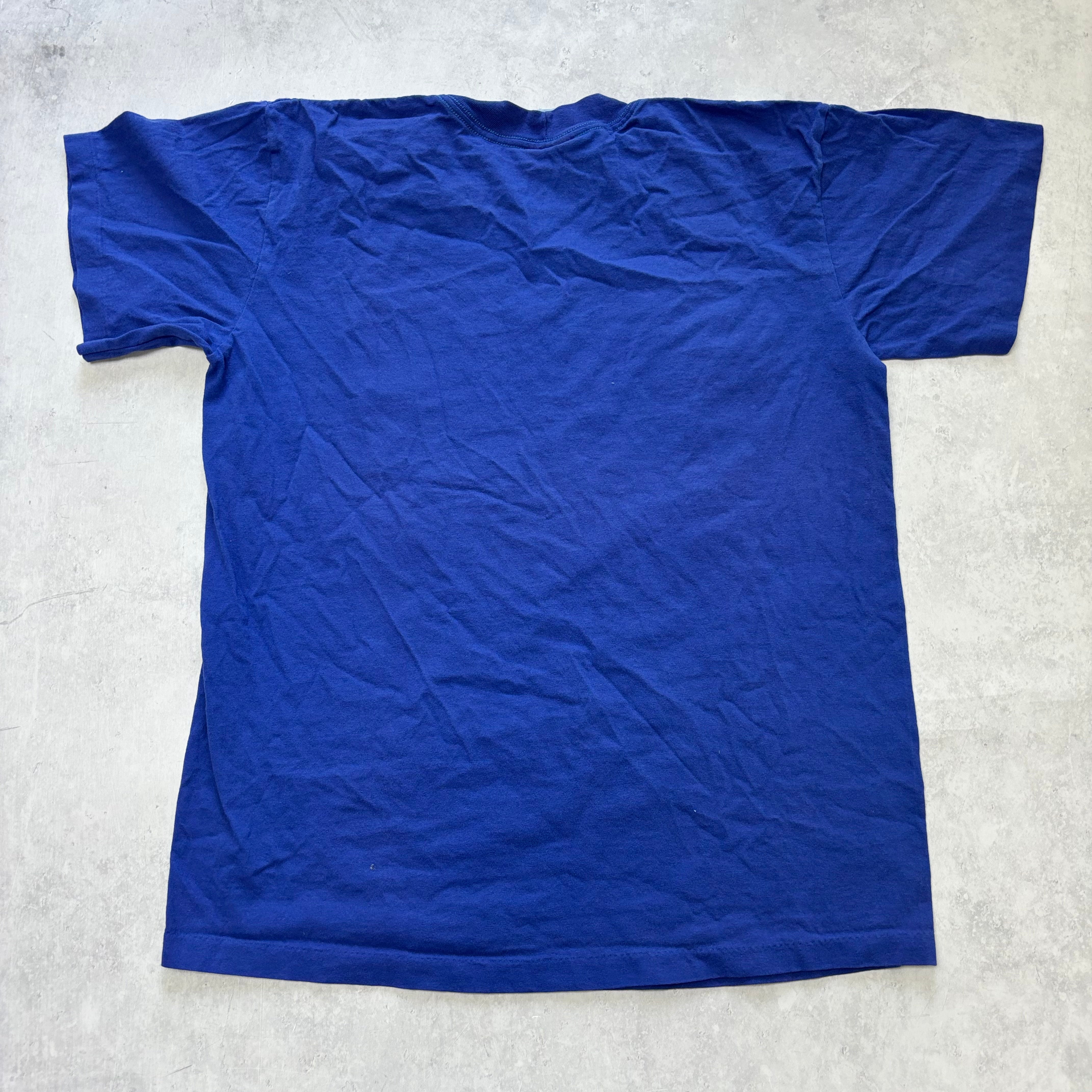 Vintage T Shirt Mens Medium Blue Single Stitch Graphic Print 90s Cruise (E)