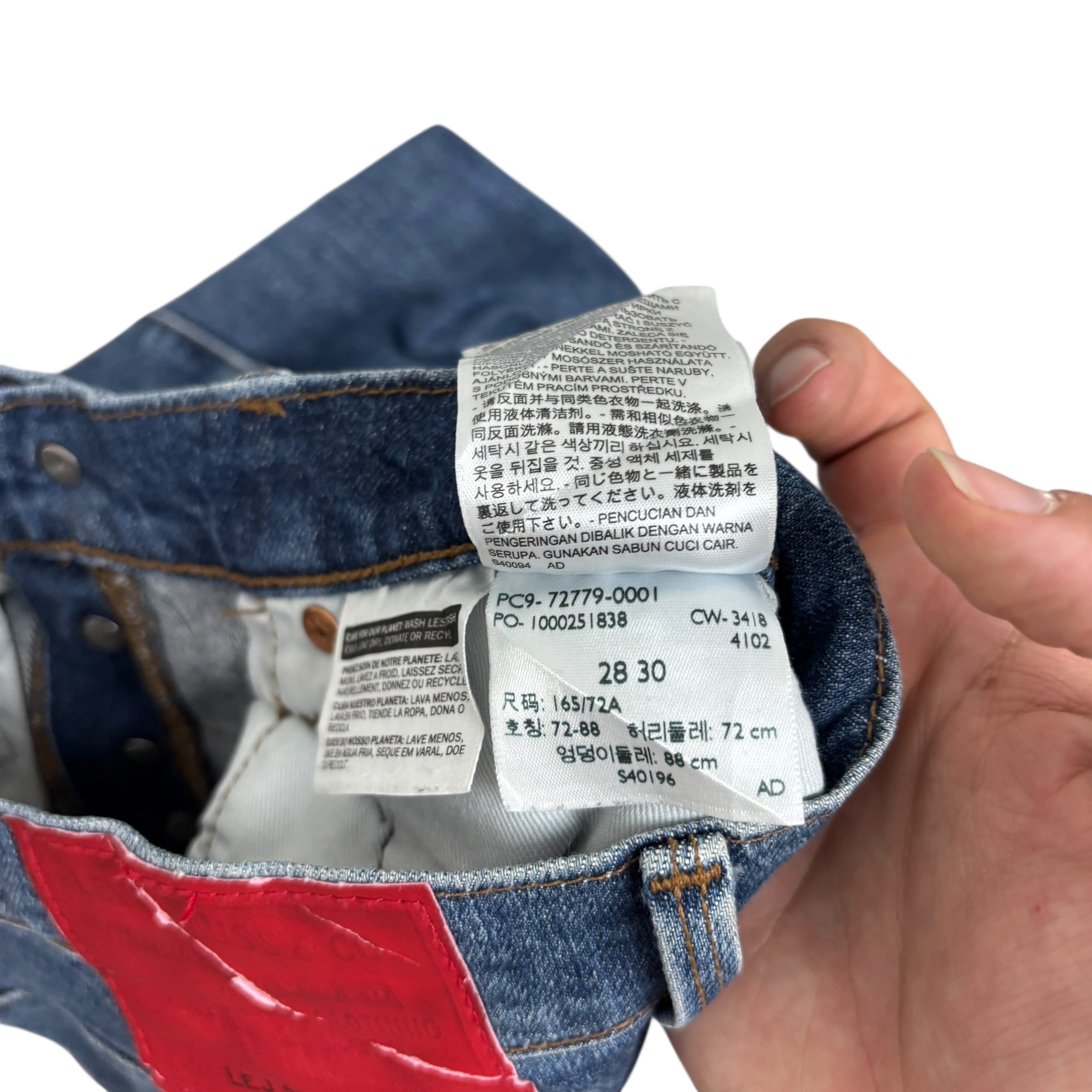 Levis 541 Engineered Jeans W30 L28 Mens Mid Blue Twisted Athletic Taper Stretch (E)