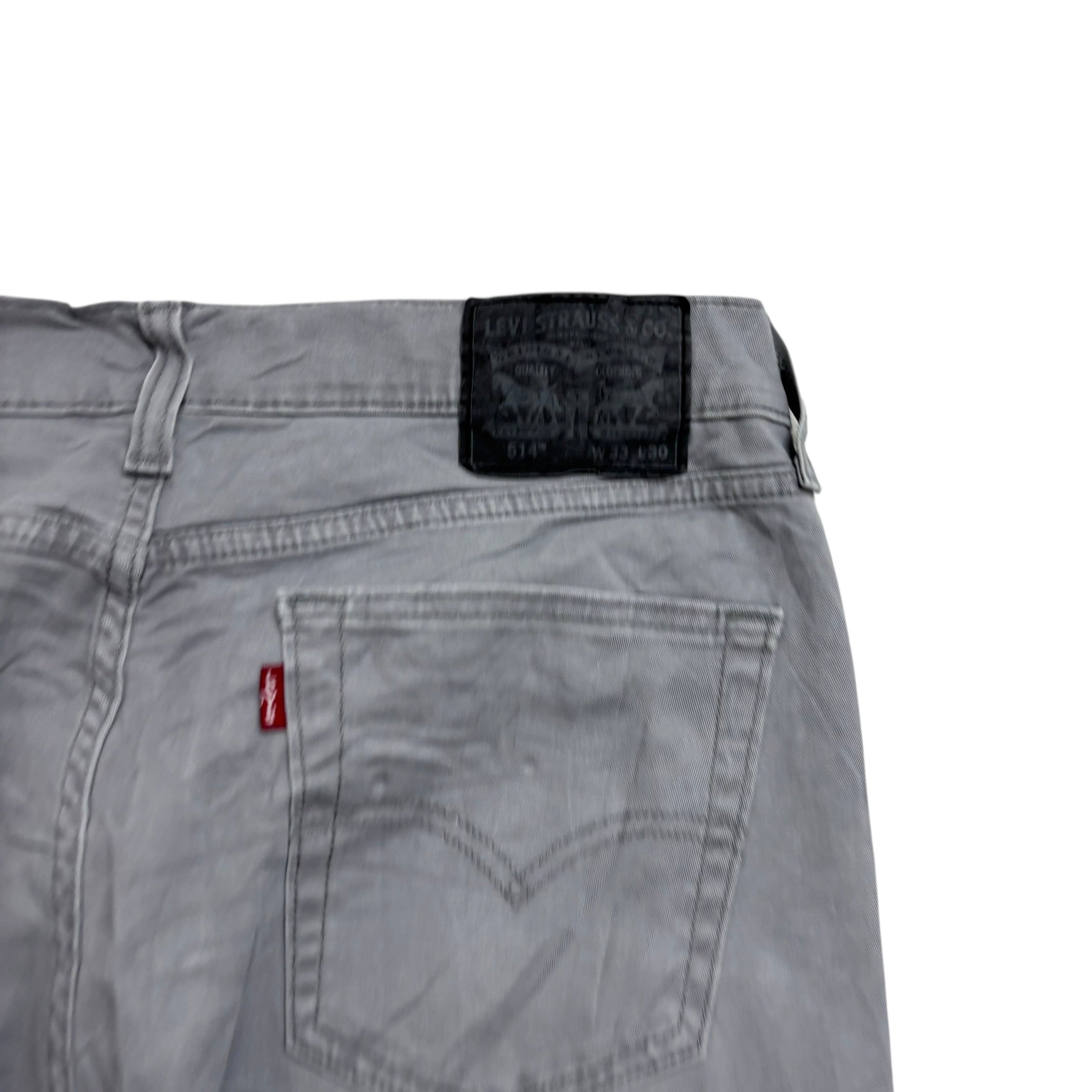 Levis 514 Jeans W33 L30 Mens Grey Regular Straight Fit Stretch Denim