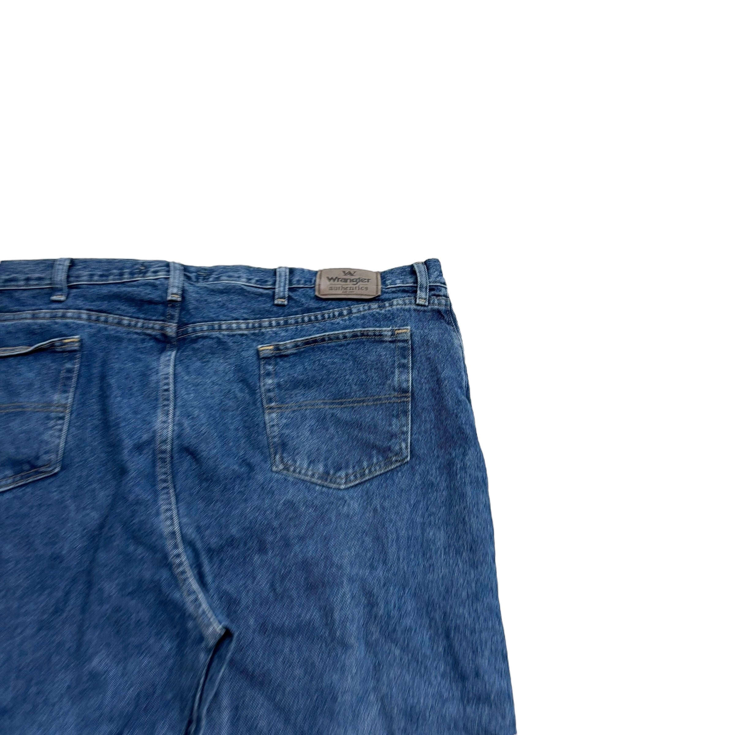 Wrangler Jeans W48 L30 Mens Mid Blue Regular Straight Fit Denim (E)