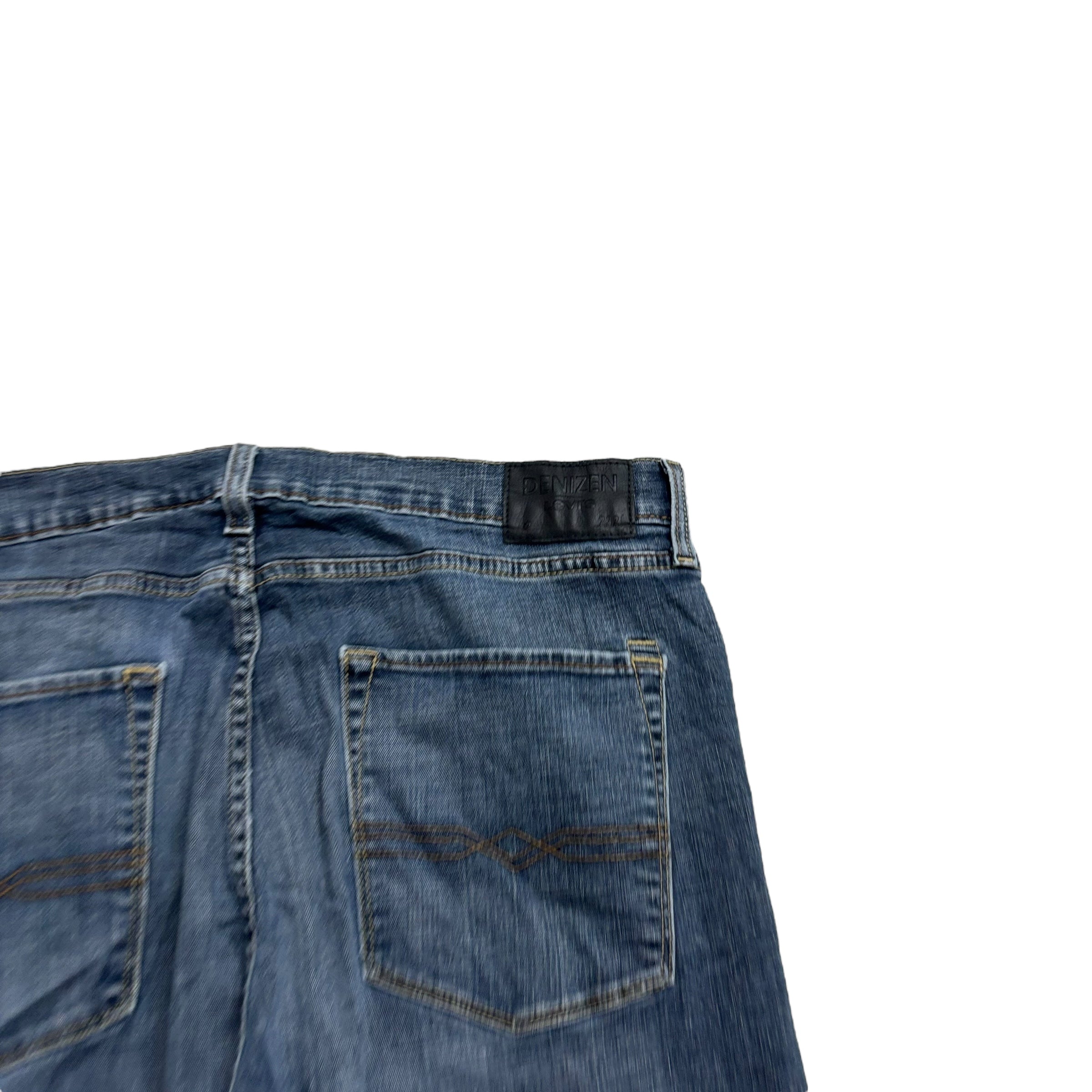 Levis Denizen Jeans W36 L30 Mens Mid Blue Slim Straight Fit Stretch (E)