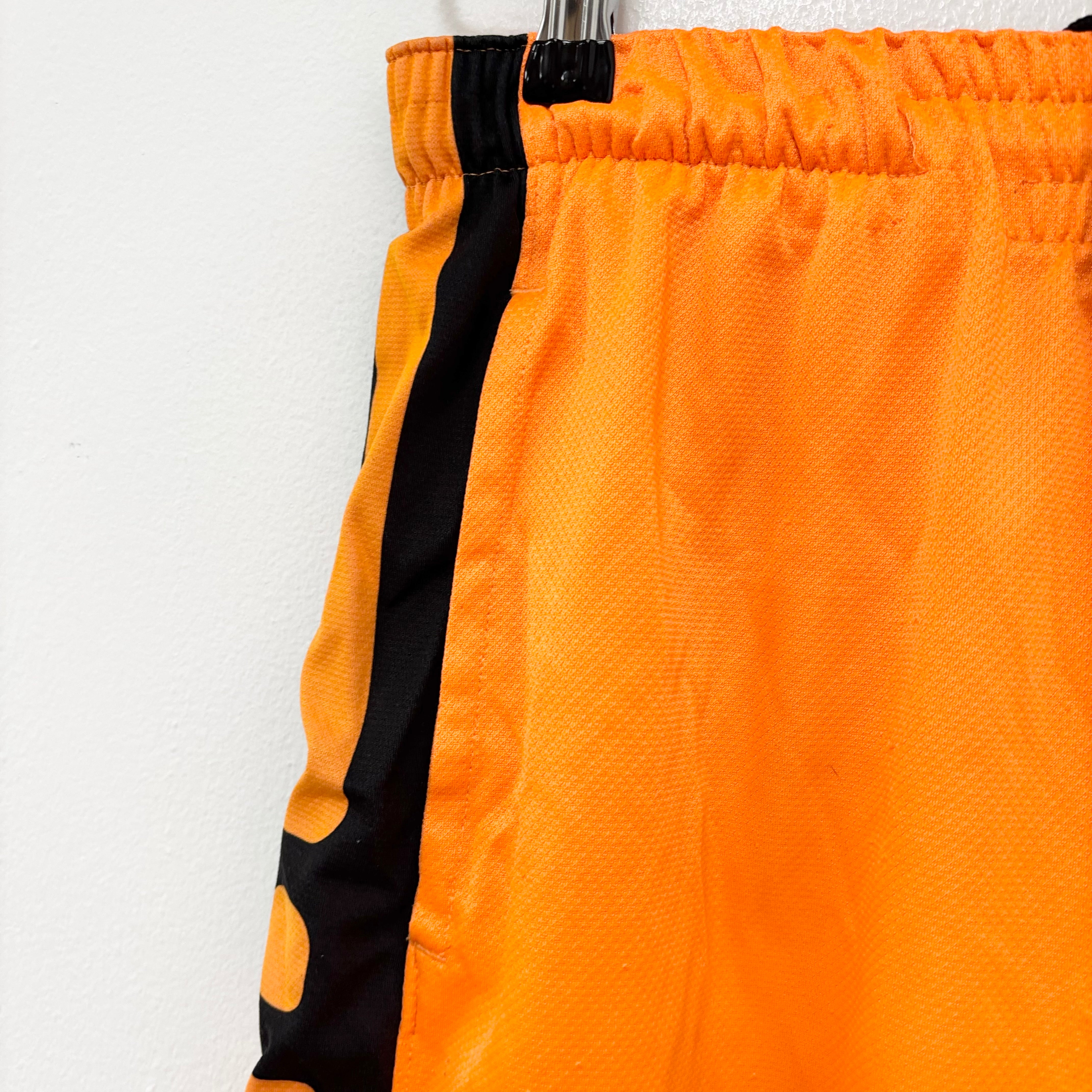 Nike Shorts Mens Medium Orange Dri Fit Running Sports Gym Athletic Pockets (F)