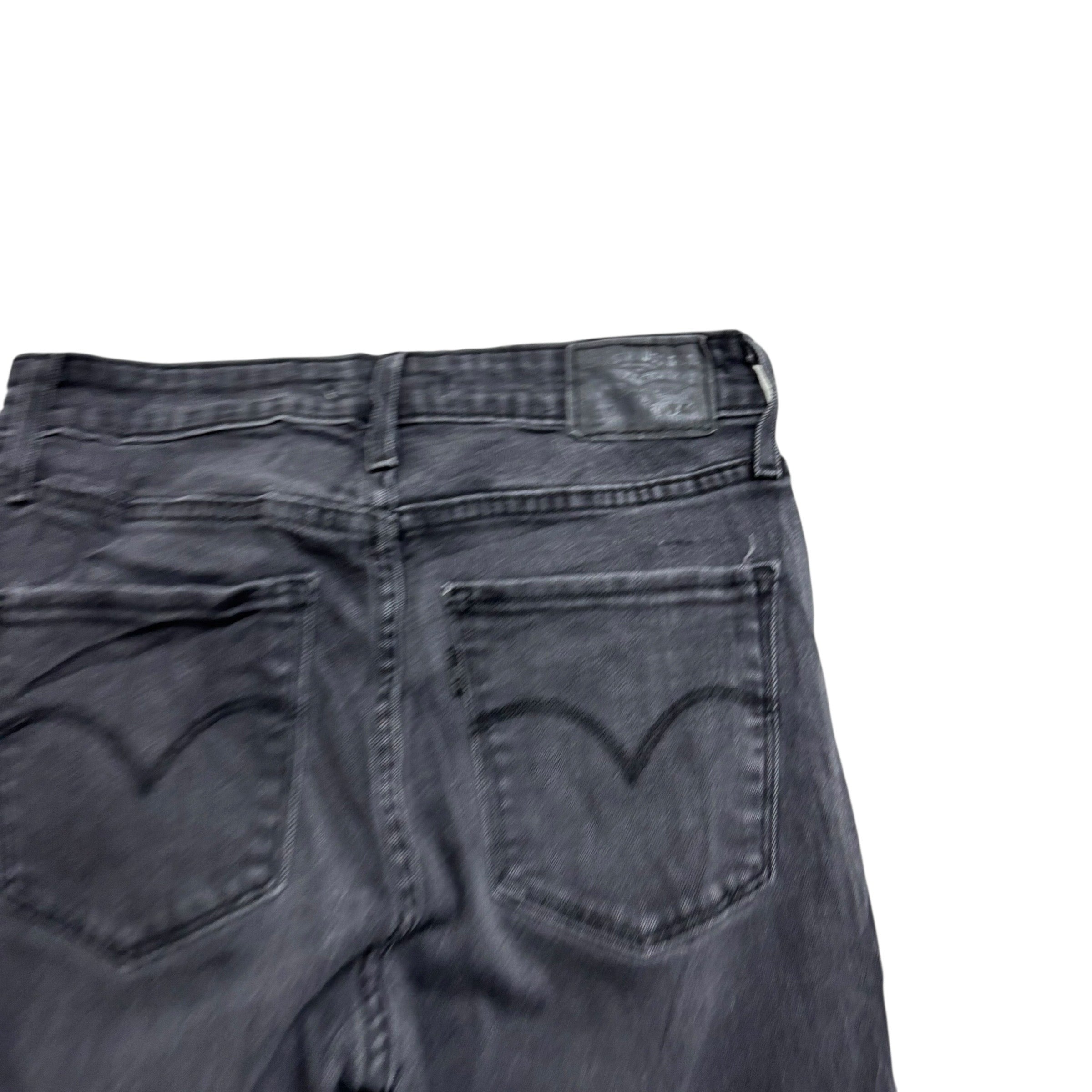 Levis 721 Jeans W25 L30 Womens High Rise Skinny Black Stretch Denim