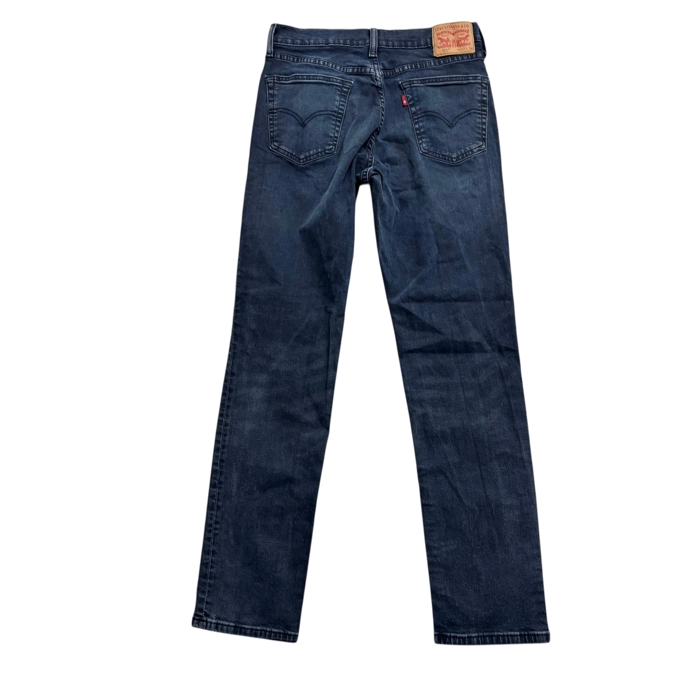 Levis 541 Jeans W31 L33 Mens Navy Blue Athletic Tapered Fit Stretch Denim (E)