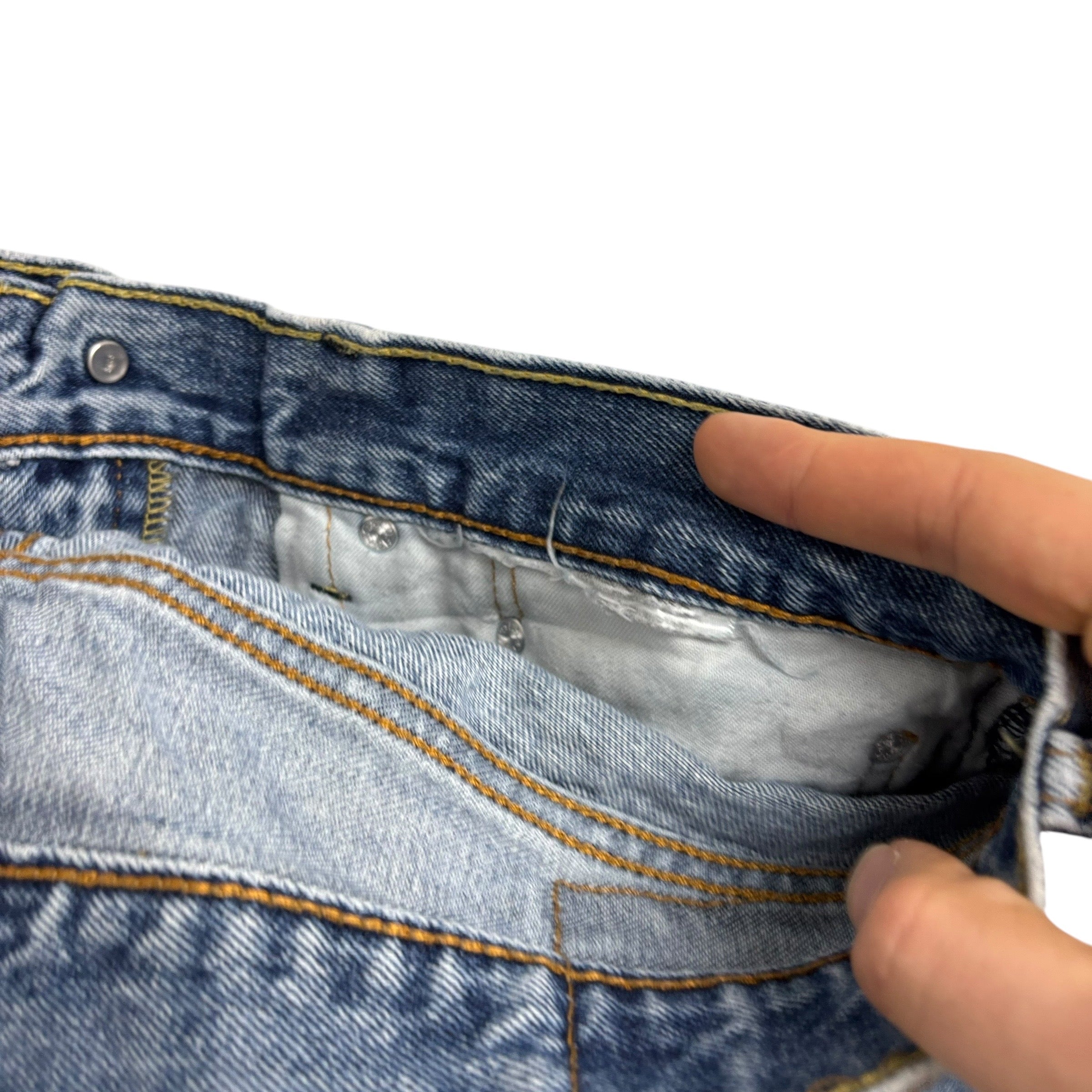 Levis 505 Jeans W34 L31 Mens Light Blue Regular Straight Fit Denim