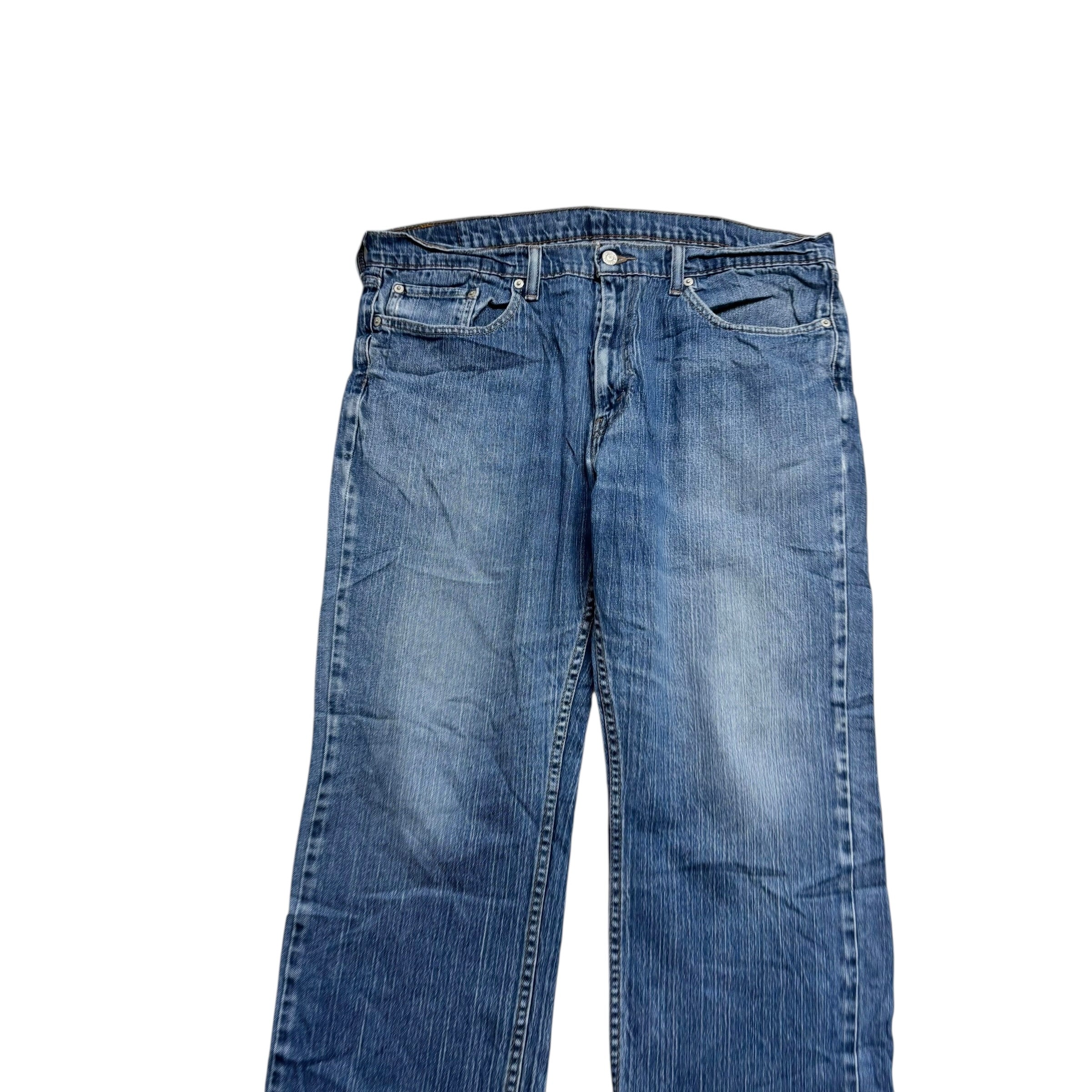 Levis 559 Jeans W38 L29 Mens Mid Blue Baggy Relaxed Straight Fit Stretch Denim
