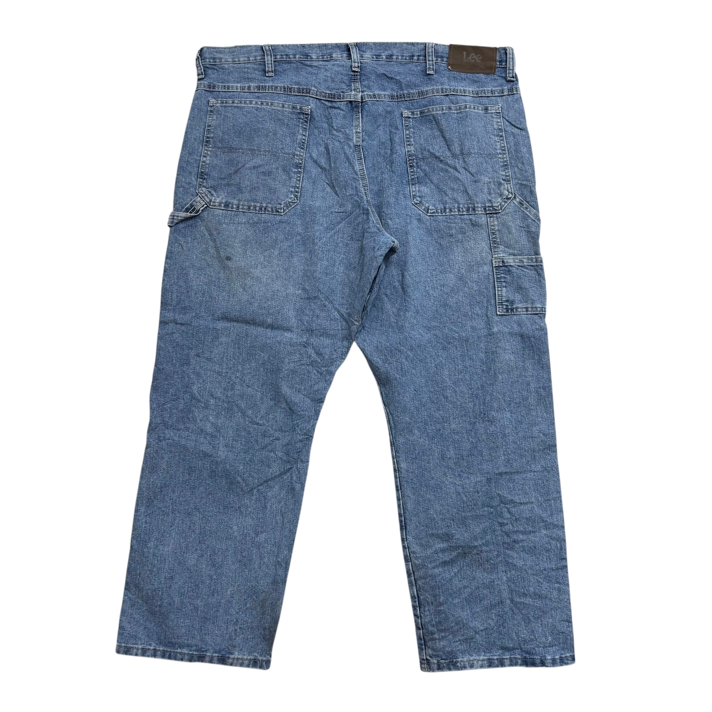 Lee Carpenter Jeans W42 L29 Mens Light Blue Relaxed Straight Fit Denim