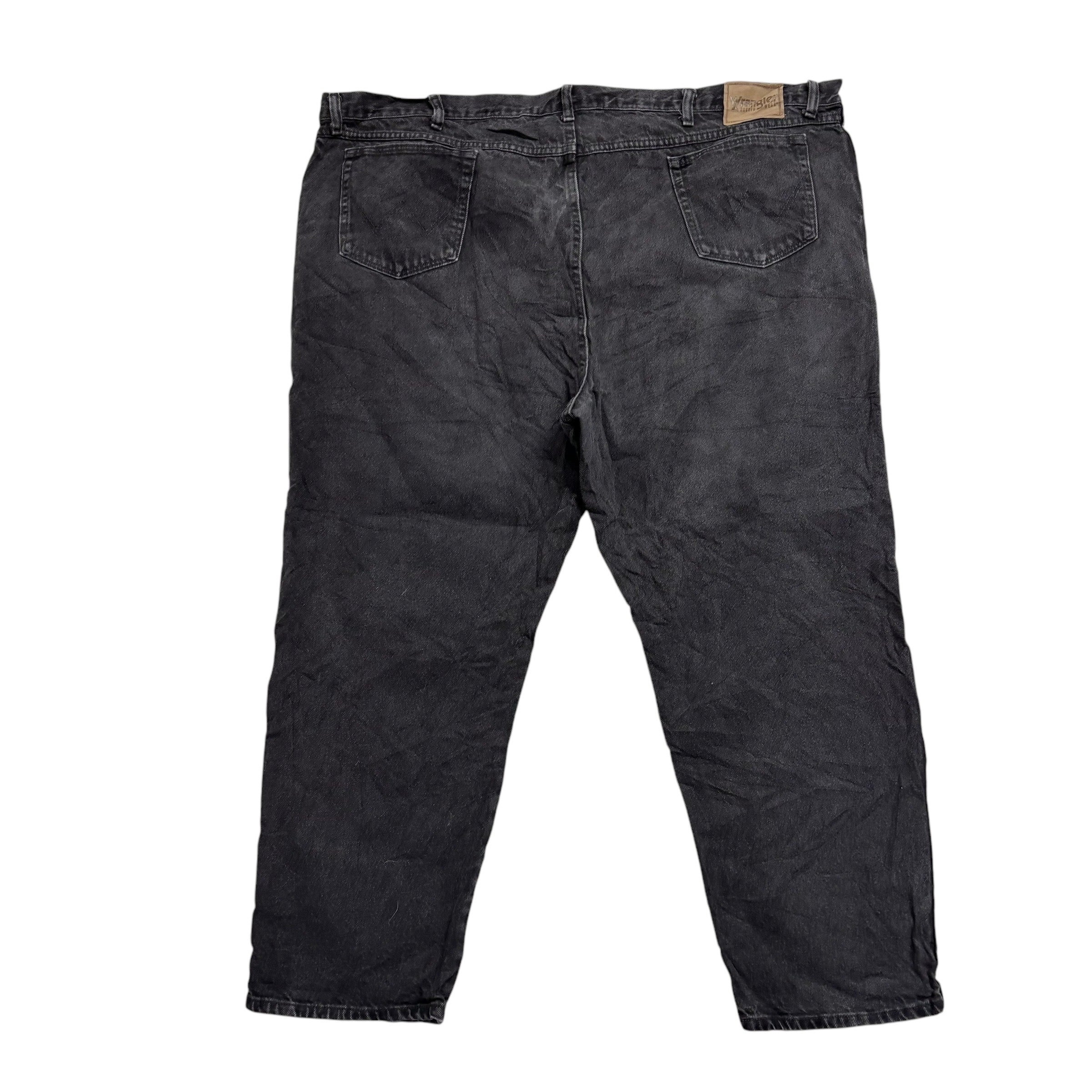 Wrangler Jeans W52 L30 Mens Black Baggy Relaxed Straight Fit Vintage Denim (E)