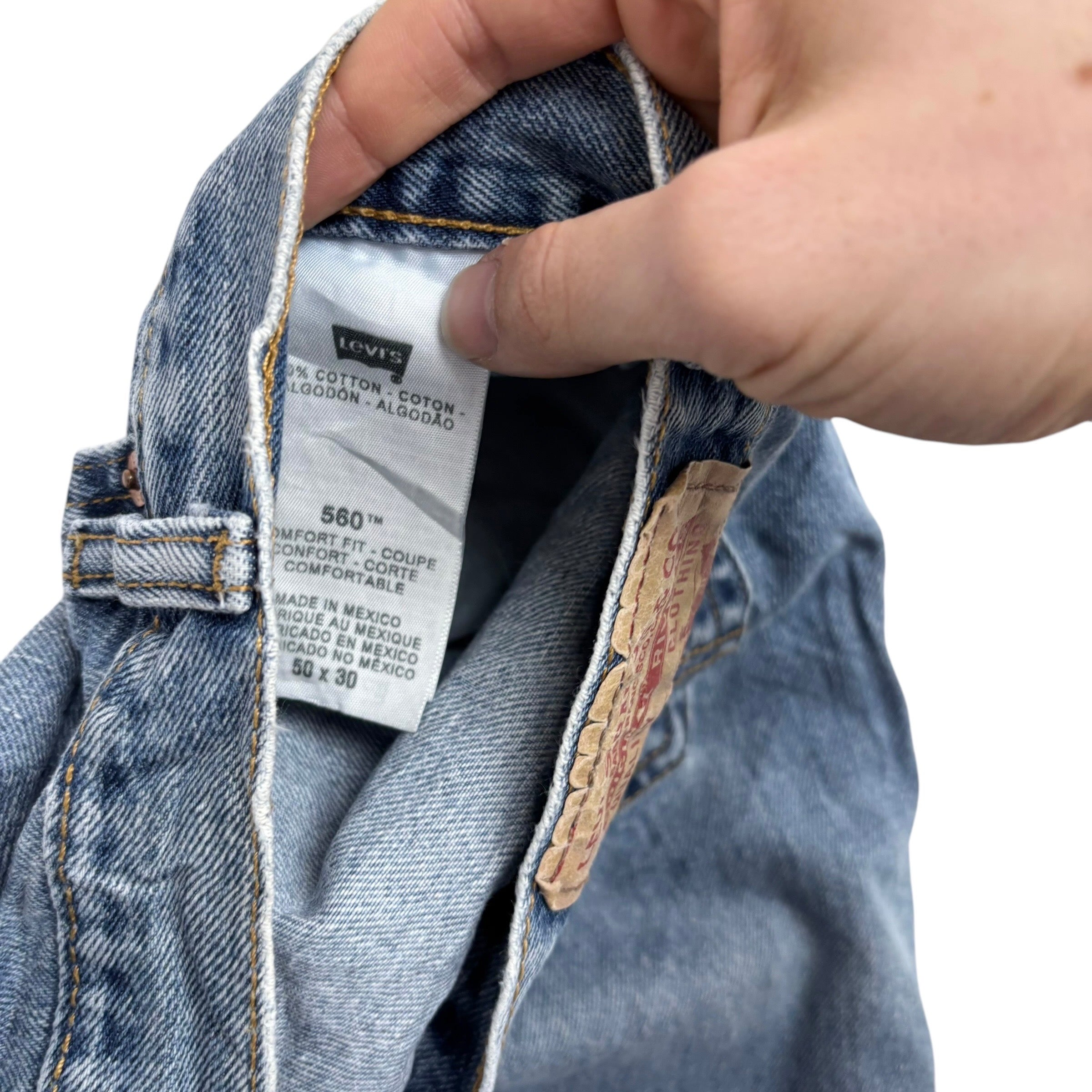 Levis 560 Jeans W50 L30 Mens Light Blue Baggy Relaxed Comfort Fit Vintage Denim