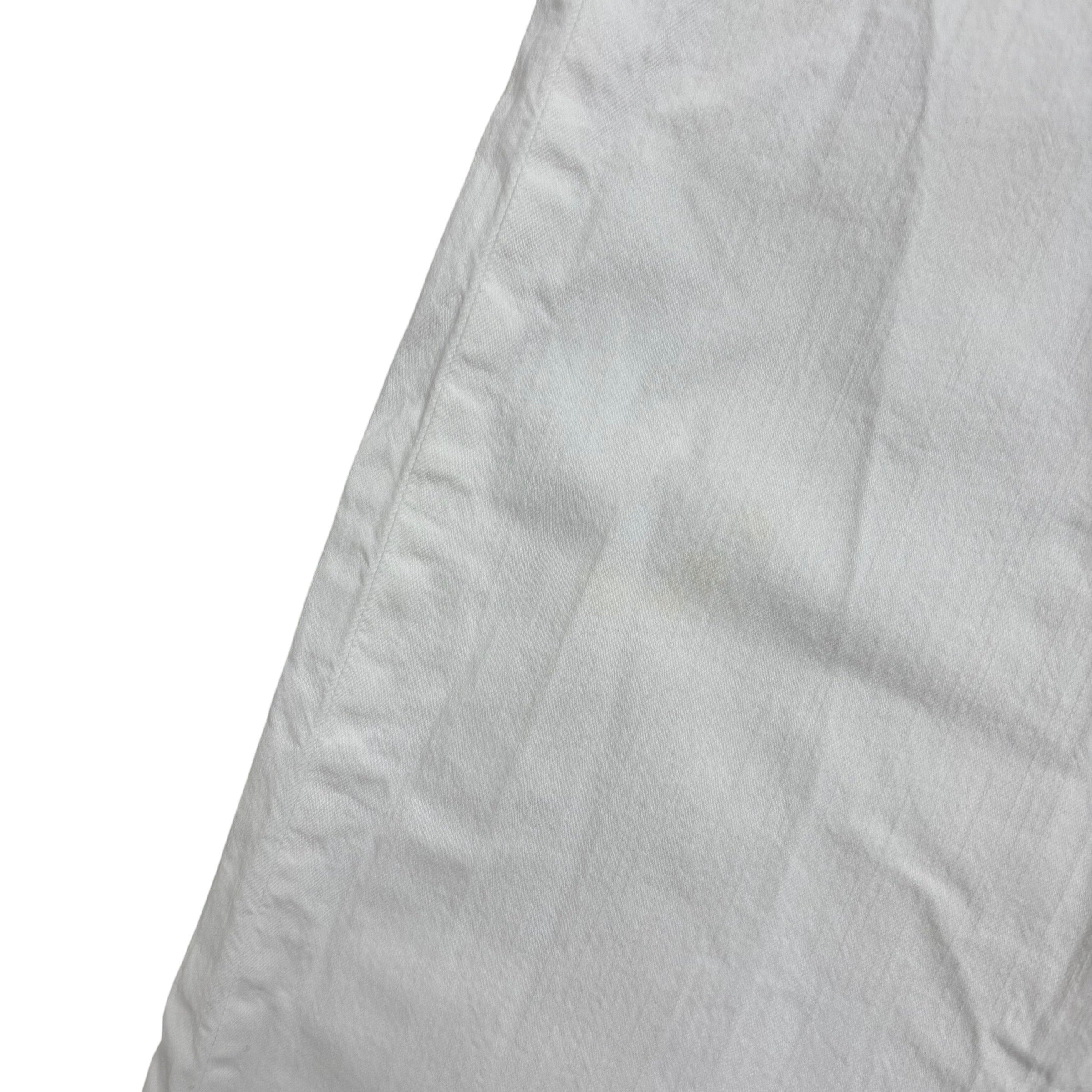 Levis 504 Jeans W40 L30 Mens White Regular Straight Fit Stretch Denim (F)