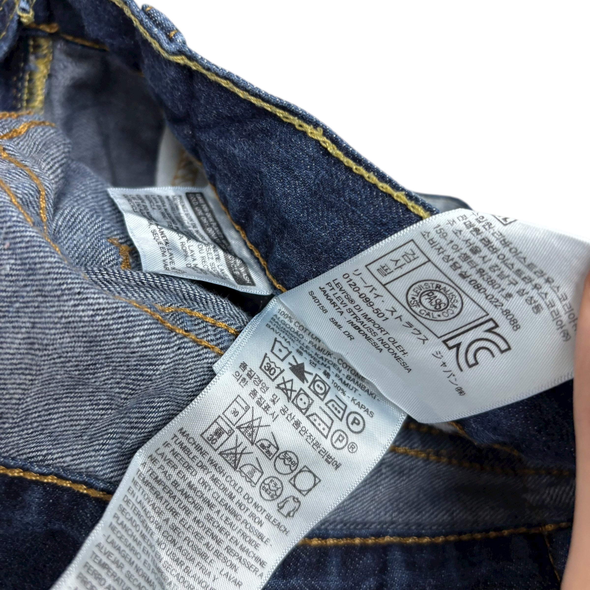 Levis 514 Jeans W36 L30 Mens Dark Blue Regular Straight Fit Denim (F)