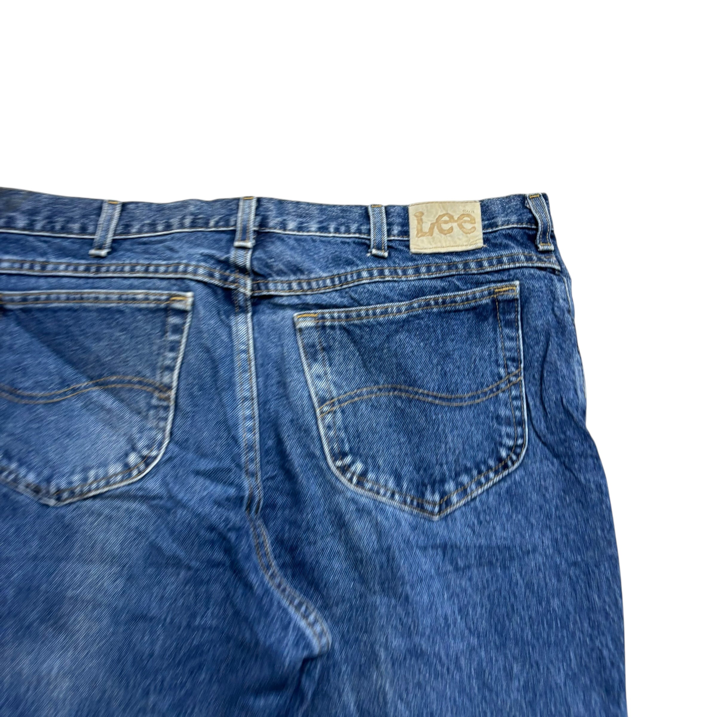 Lee Jeans W38 L30 Mens Mid Blue Relaxed Straight Fit Vintage 90s Denim (E)