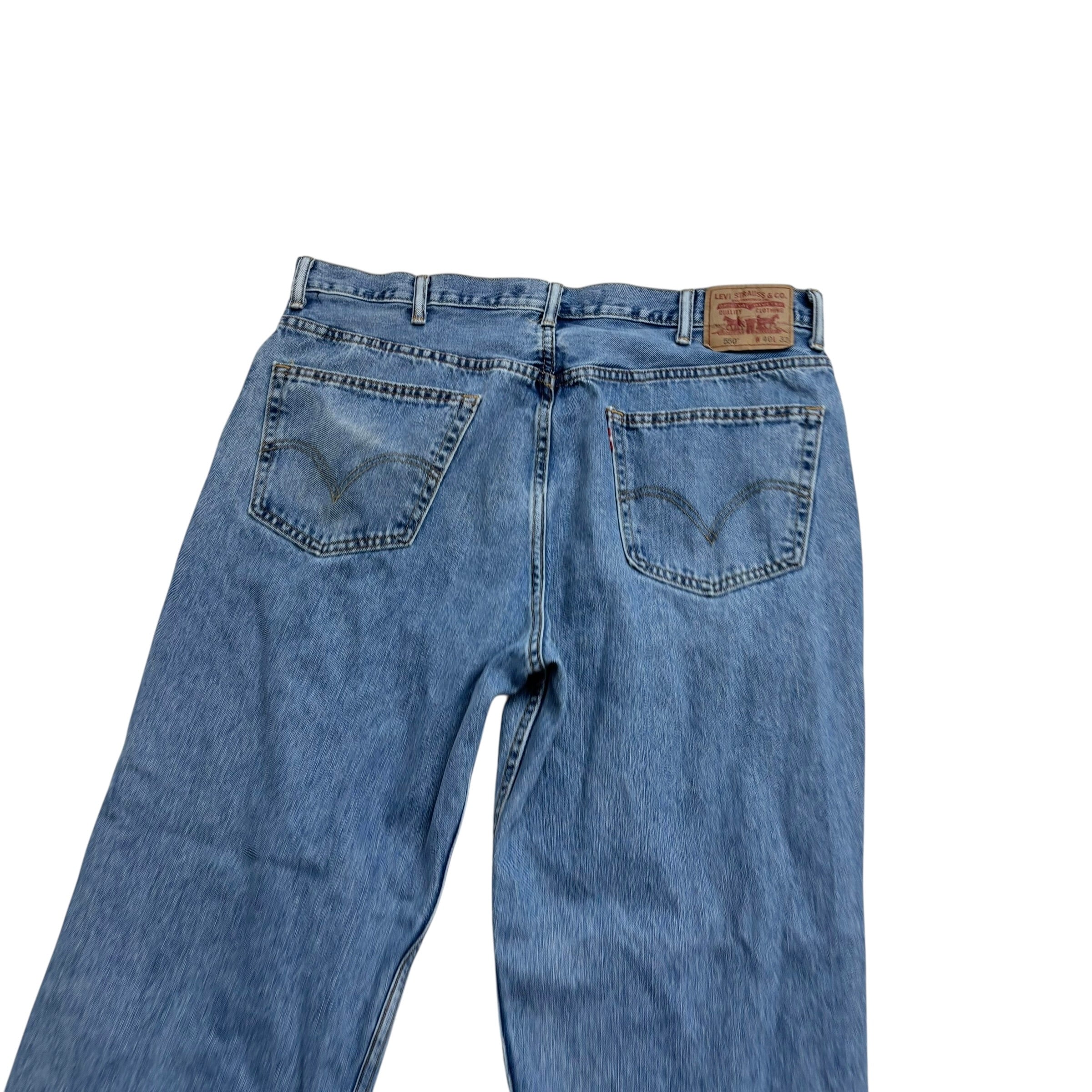Levis 550 Jeans W38 L32 Mens Light Blue Baggy Relaxed Straight Fit Vintage Denim