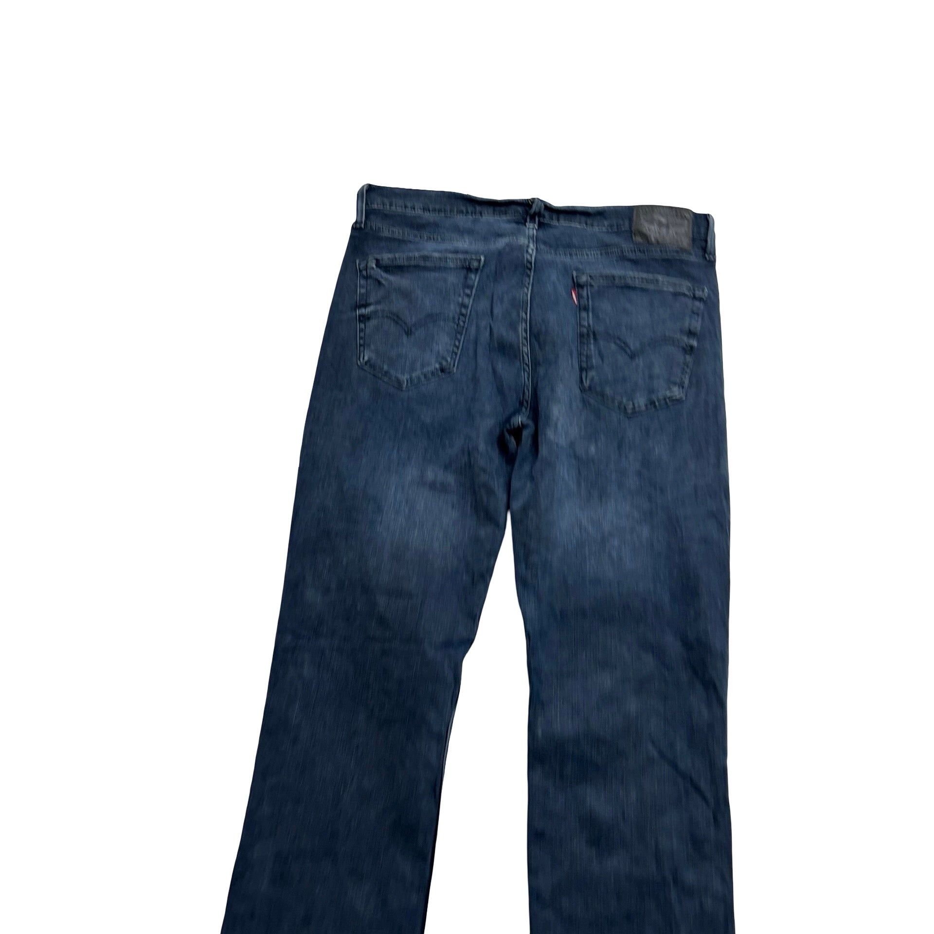 Levis 514 Jeans W36 L36 Mens Navy Blue Regular Straight Fit Stretch Denim (E)