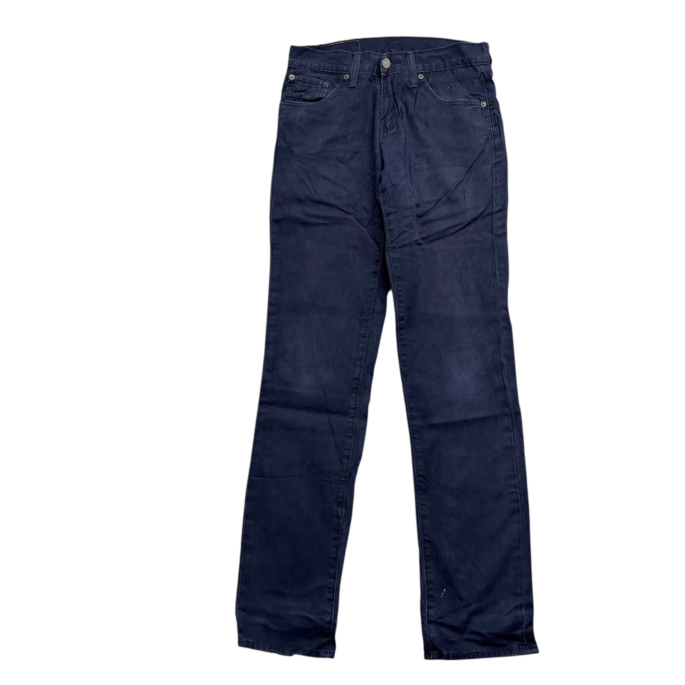 Levis 511 Trousers W27 L32 Mens Navy Blue Slim Fit Stretch Cotton Pants