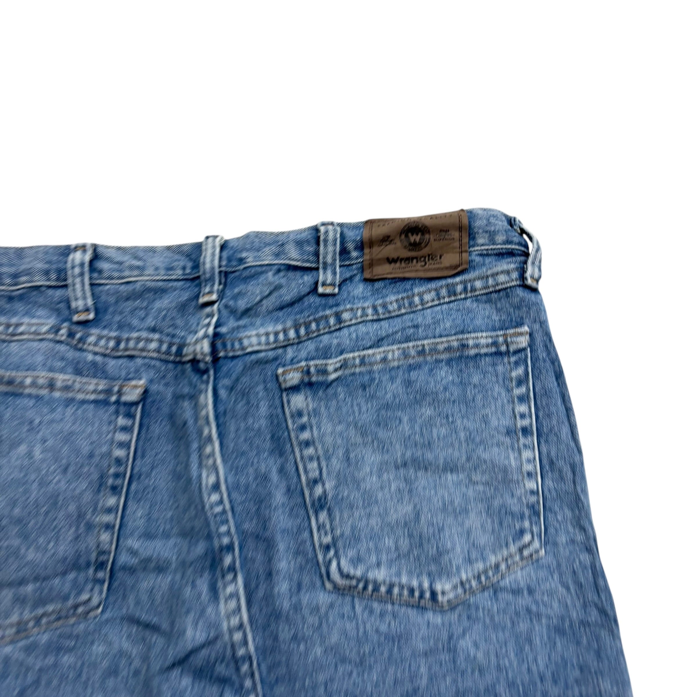 Wrangler Baggy Jorts W36 Mens Denim Shorts Mid Blue Relaxed Fit (E)