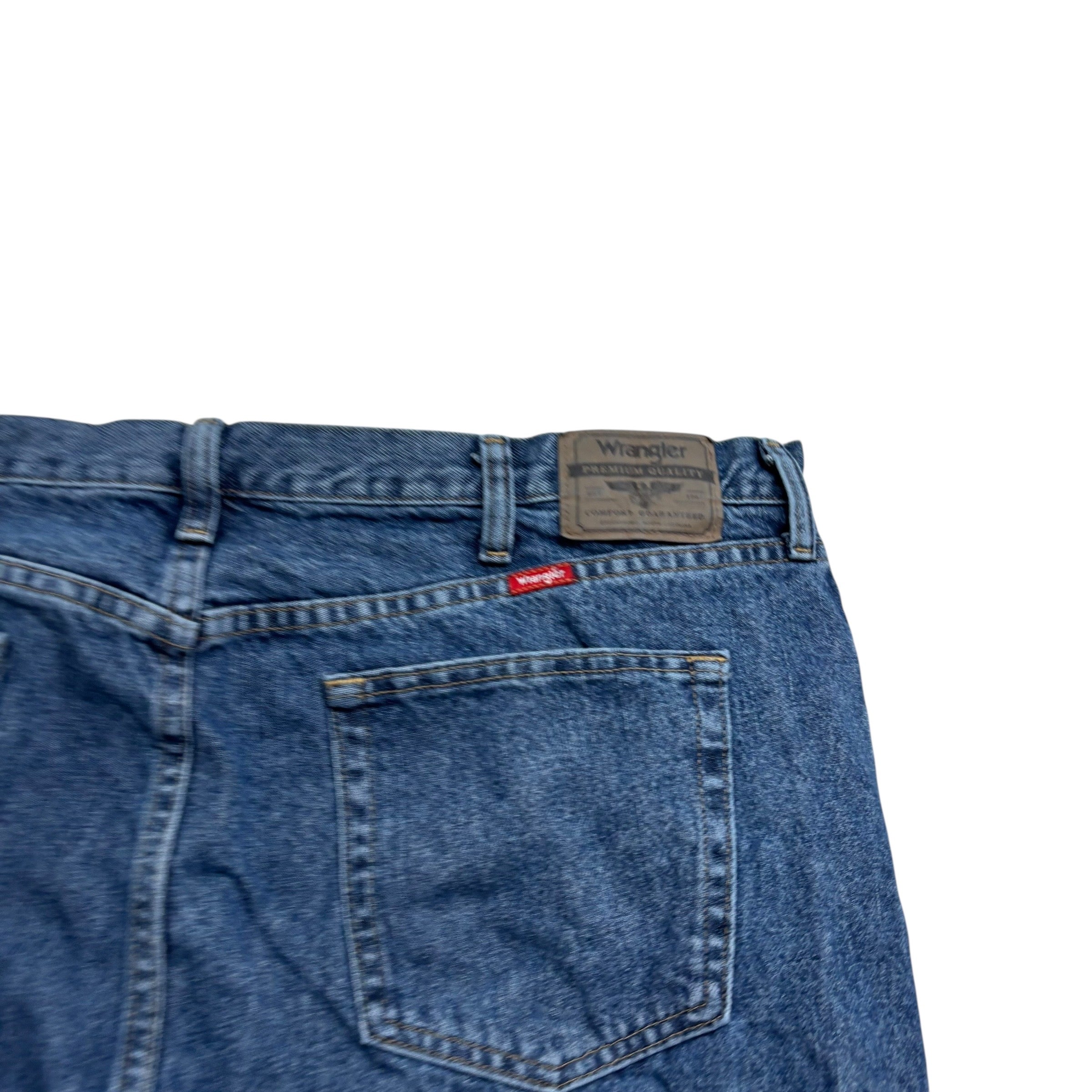 Wrangler Jeans W44 L30 Mens Mid Blue Regular Straight Fit Denim (E)