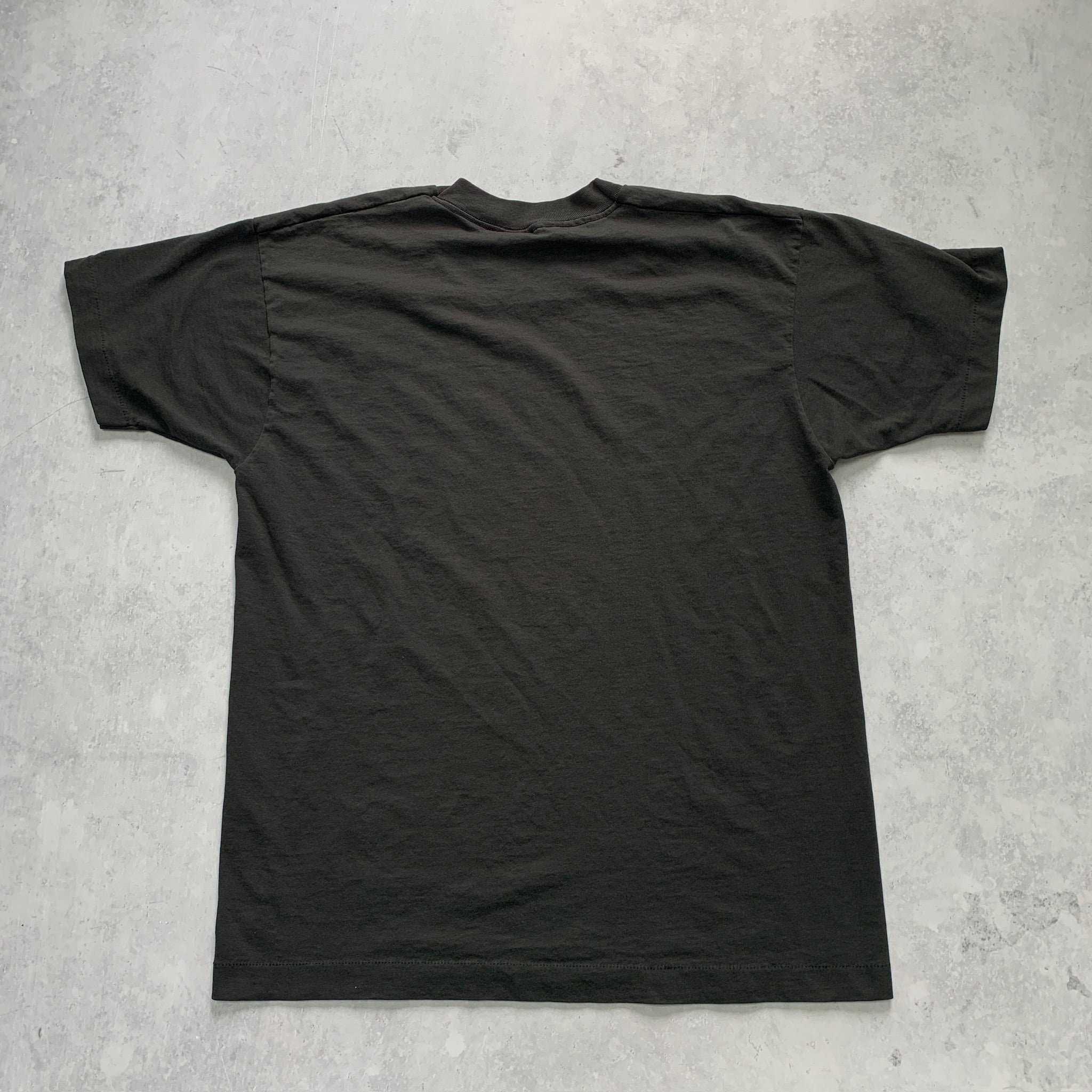 Vintage T Shirt Mens Large Black Single Stitch Graphic Print 90s Hockey (E)