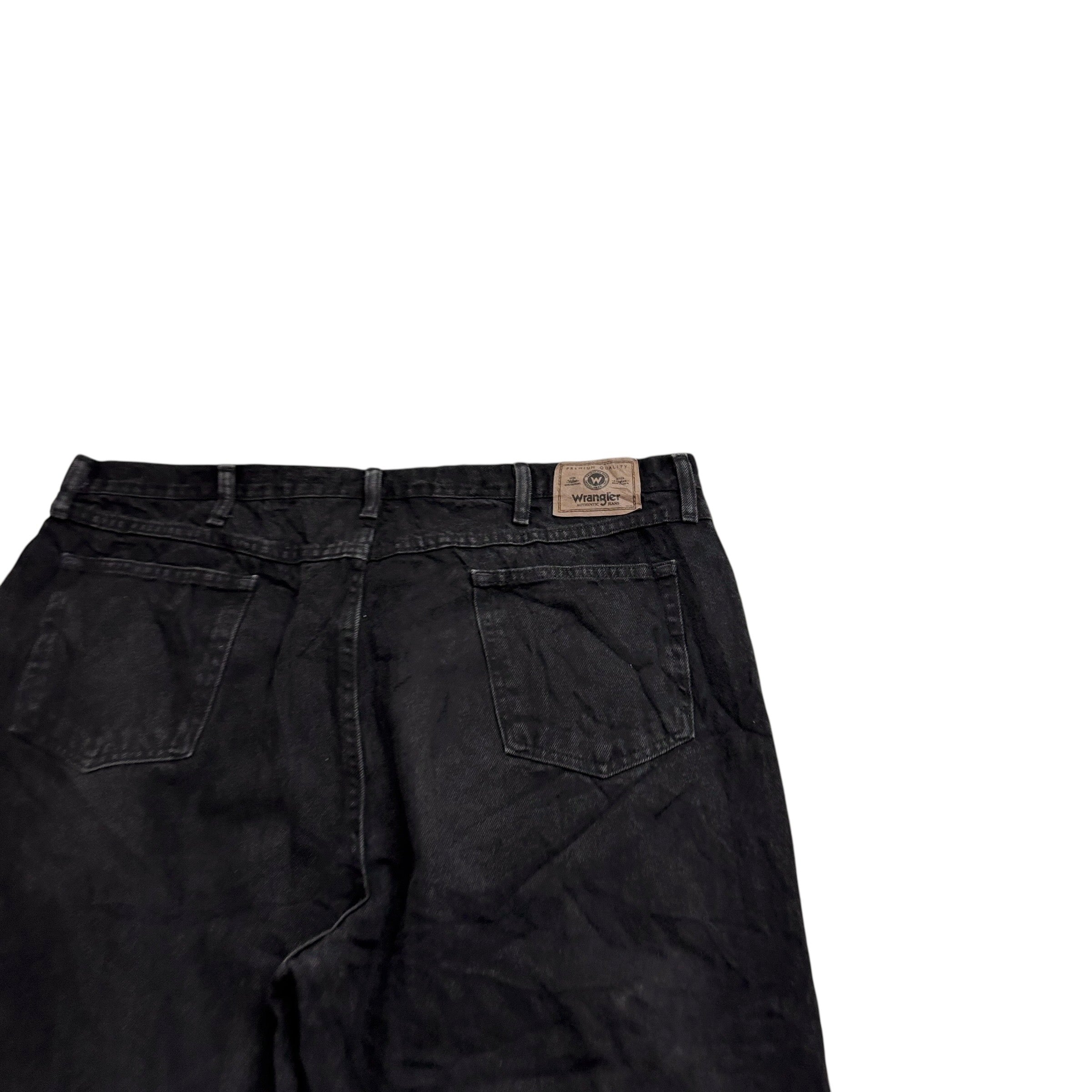 Wrangler Jeans W42 L31 Mens Black Relaxed Straight Fit Baggy Denim (E)