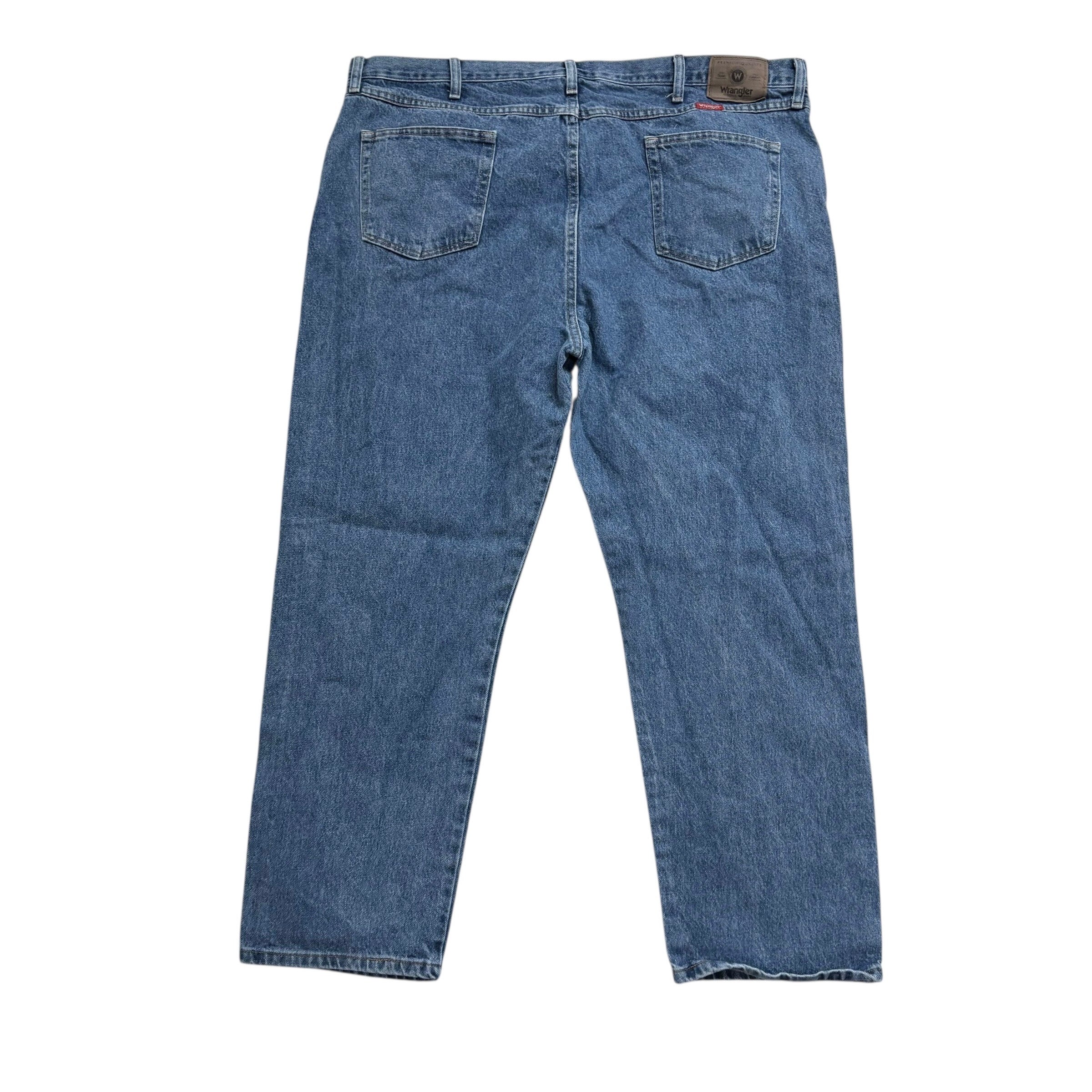 Wrangler Jeans W44 L30 Mens Mid Blue Regular Straight Fit Denim (E)