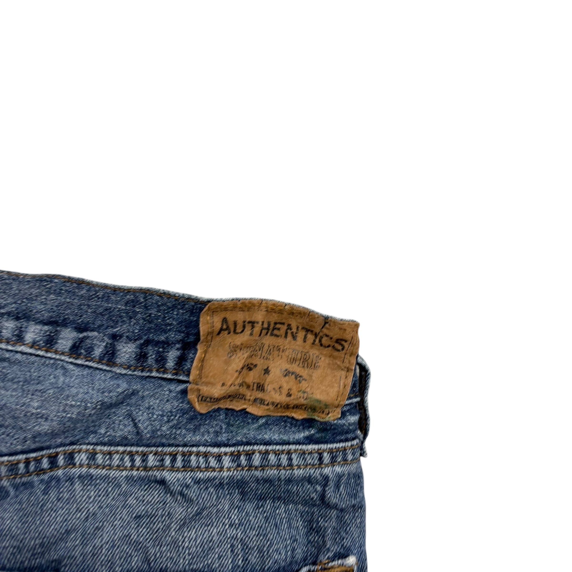 Levis Signature Jeans W38 L30 Mens Mid Blue Relaxed Straight Fit Vintage (F)