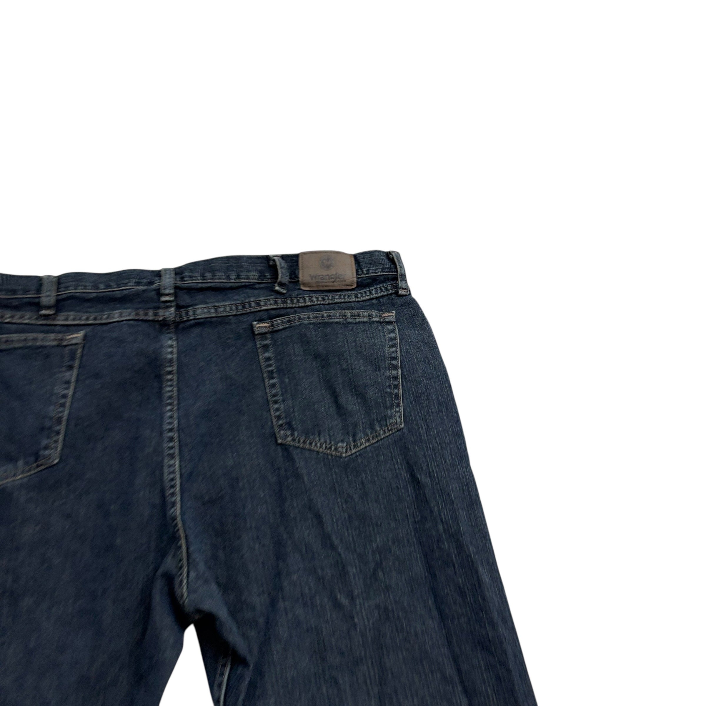 Wrangler Jeans W44 L30 Mens Dark Blue Relaxed Straight Fit Baggy Denim (E)