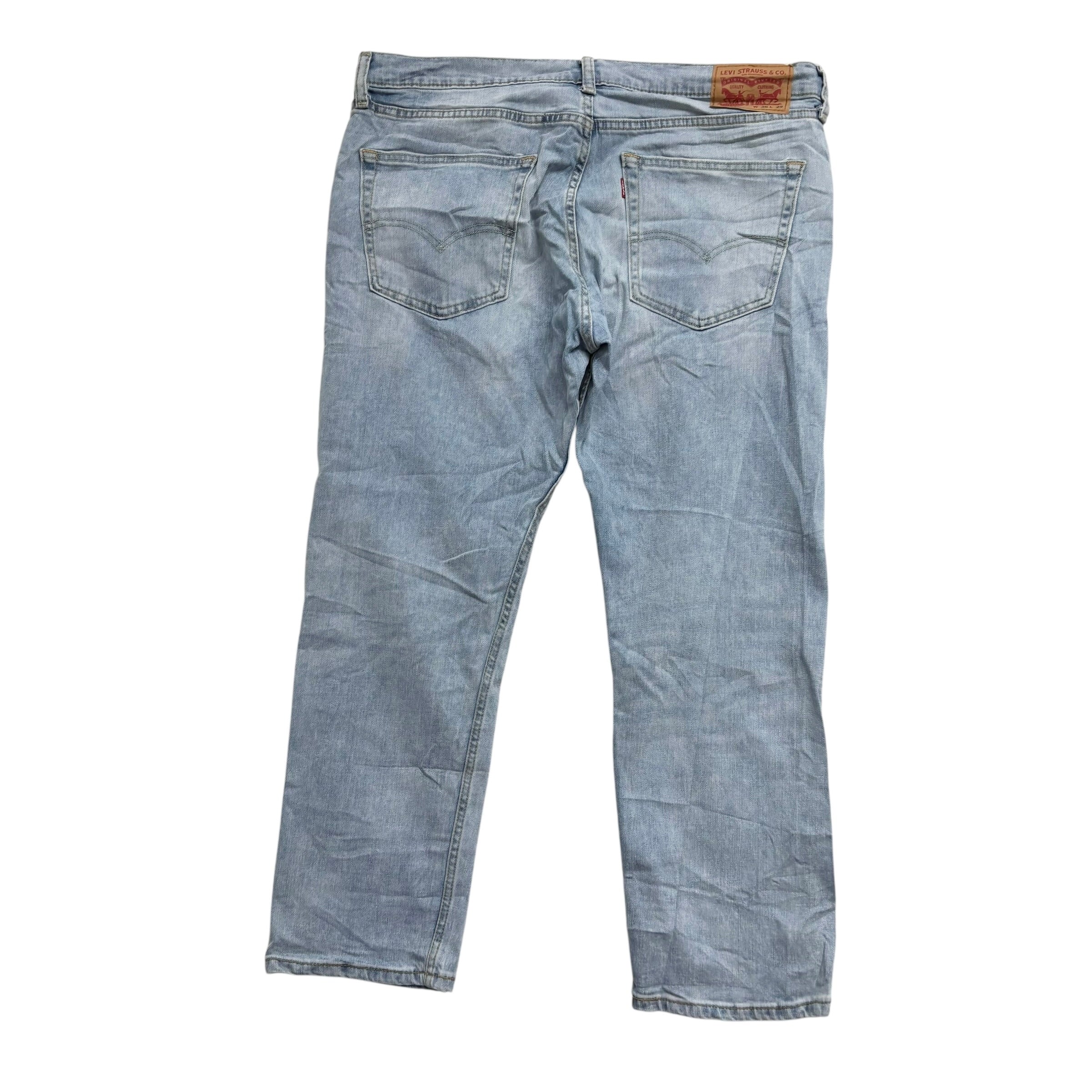 Levis 502 Jeans W38 L29 Mens Light Blue Regular Tapered Fit Stretch Denim (E)