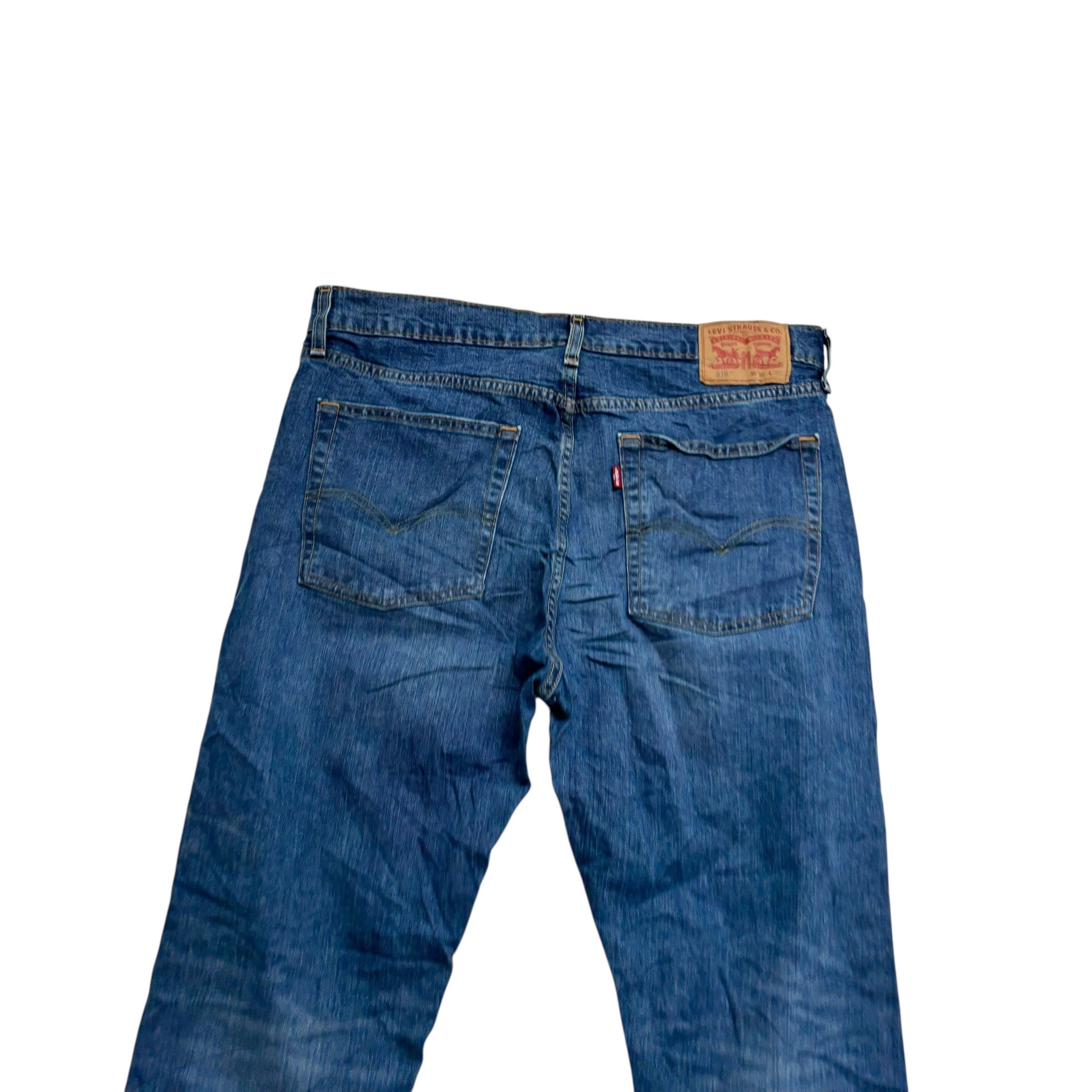 Levis Jeans W36 L30 Mens Mid Blue Regular Tapered Fit Stretch Denim (E)