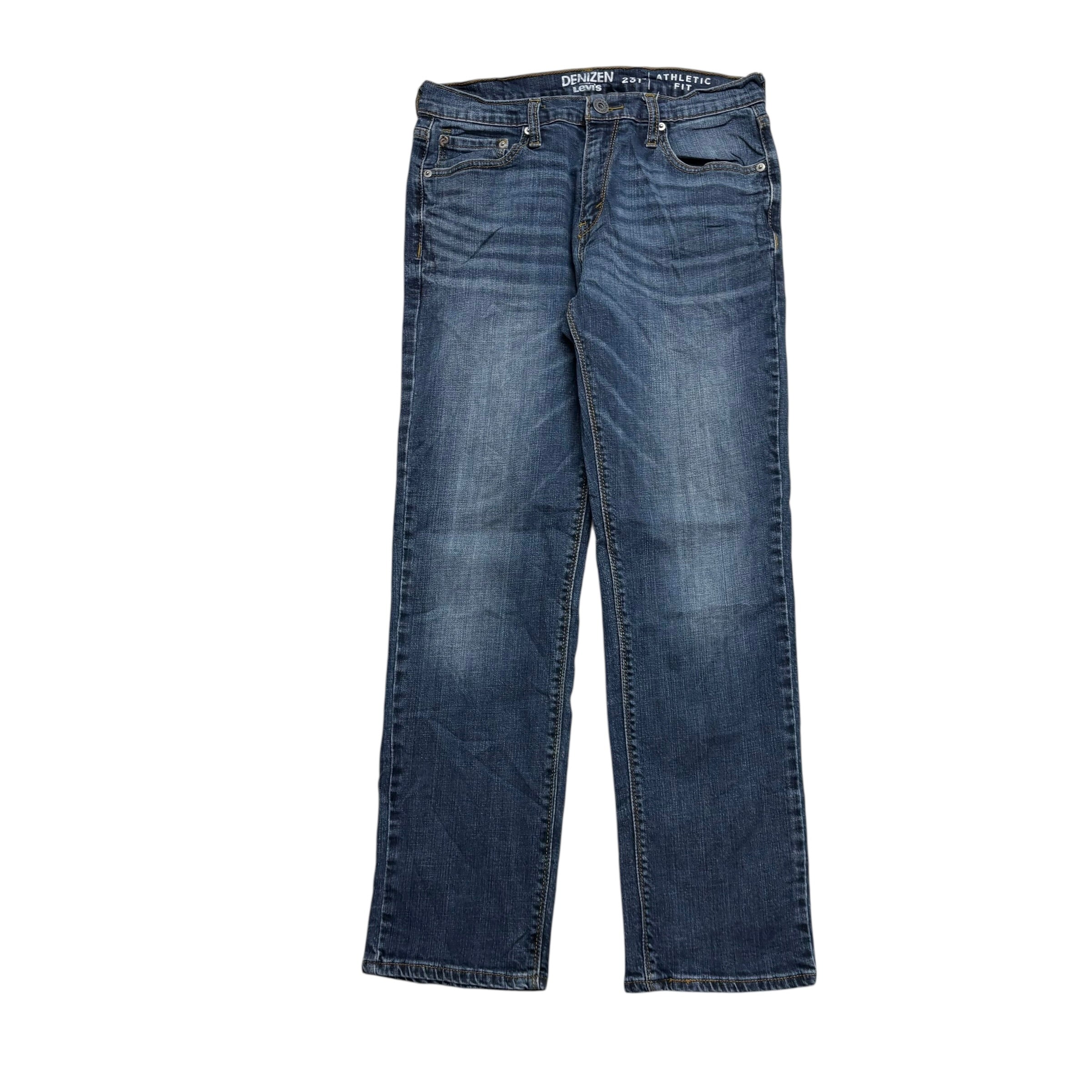 Levis Denizen Jeans W30 L30 Mens Mid Blue Athletic Fit Stretch Denim (E)