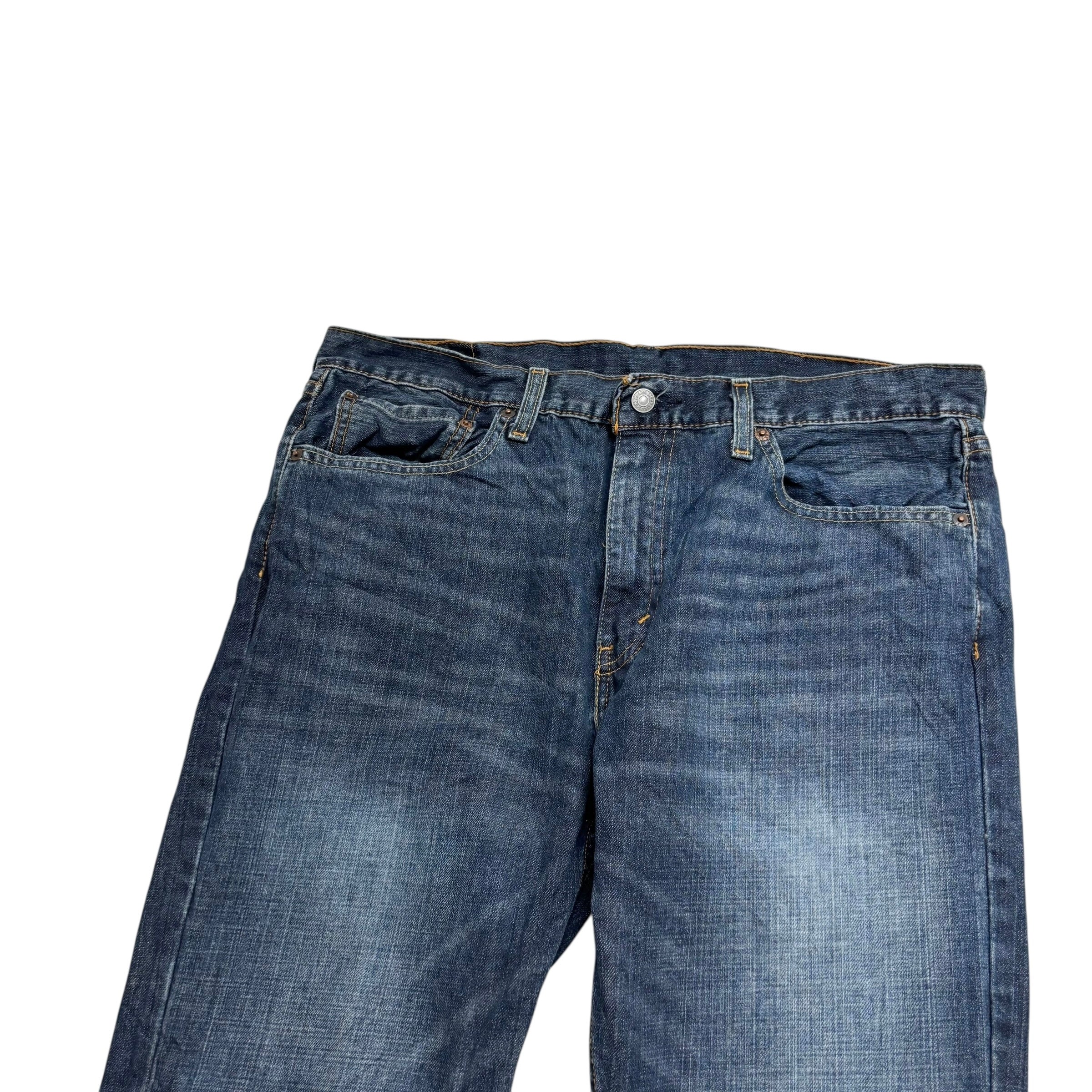 Levis 527 Jeans W36 L32 Mens Dark Blue Slim Bootcut Fit Denim (E)