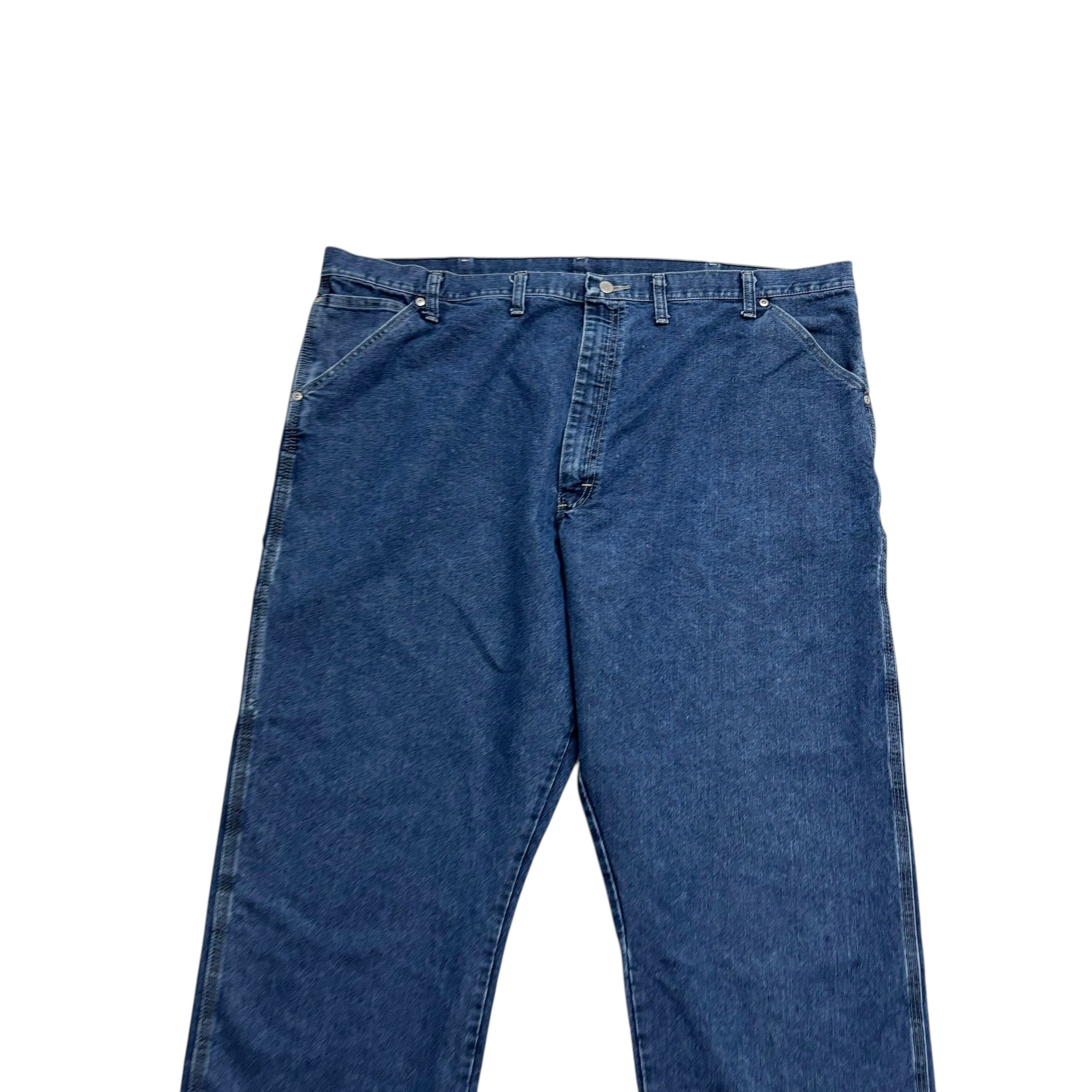Wrangler Carpenter Jeans W46 L30 Mens Dark Blue Baggy Relaxed Fit Denim (E)