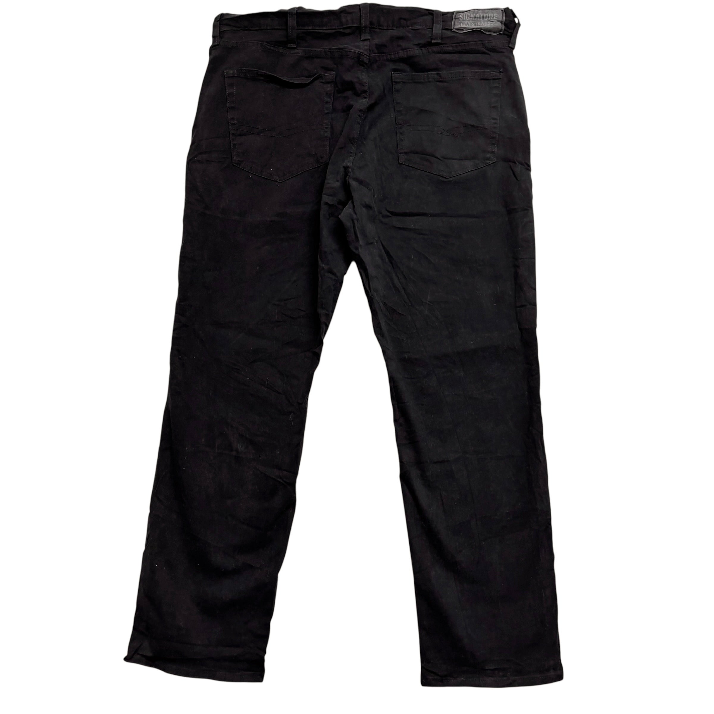 Levis Signature Jeans W38 L30 Mens Black Athletic Tapered Fit Stretch (E)
