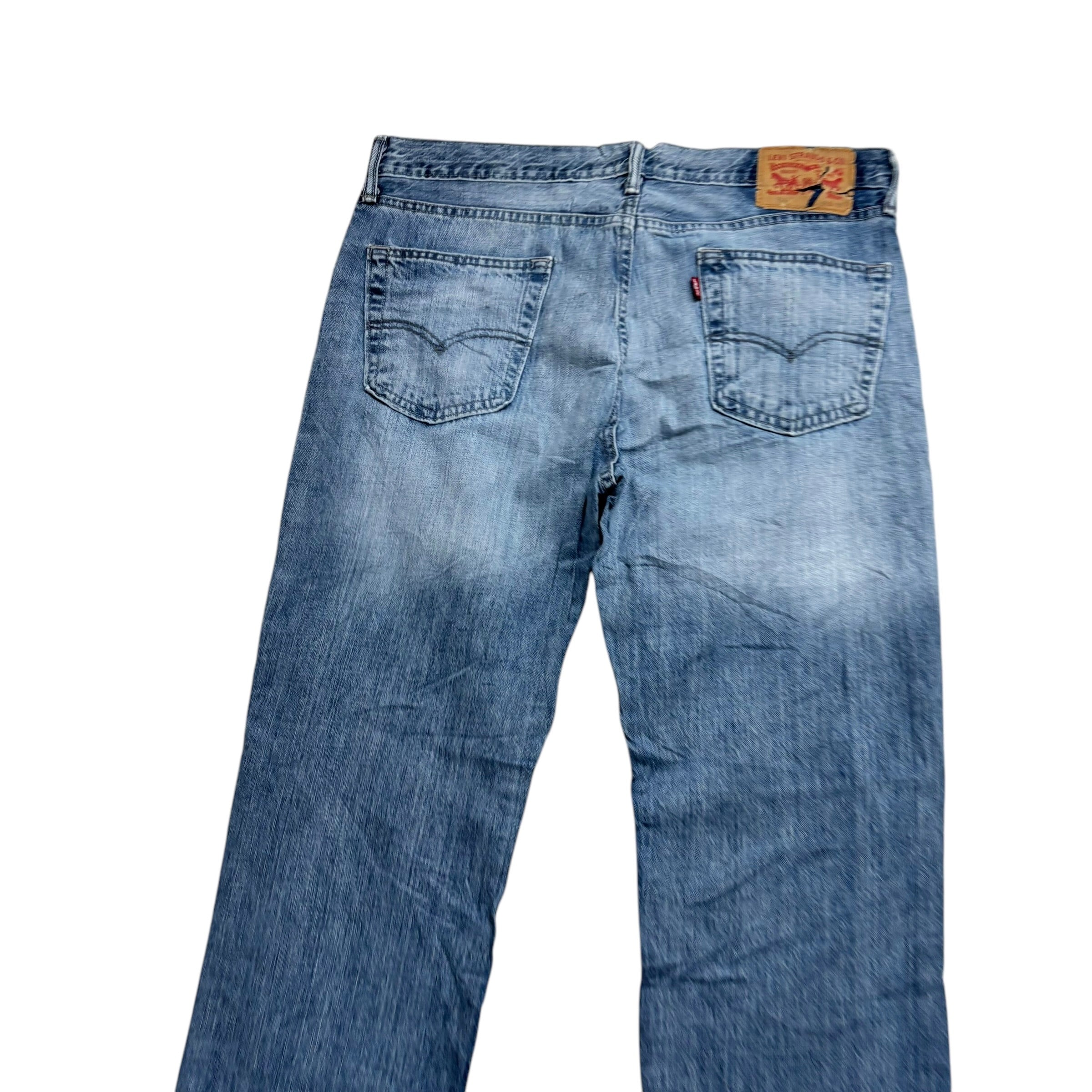 Levis 514 Jeans W36 L32 Mens Mid Blue Regular Straight Fit Denim
