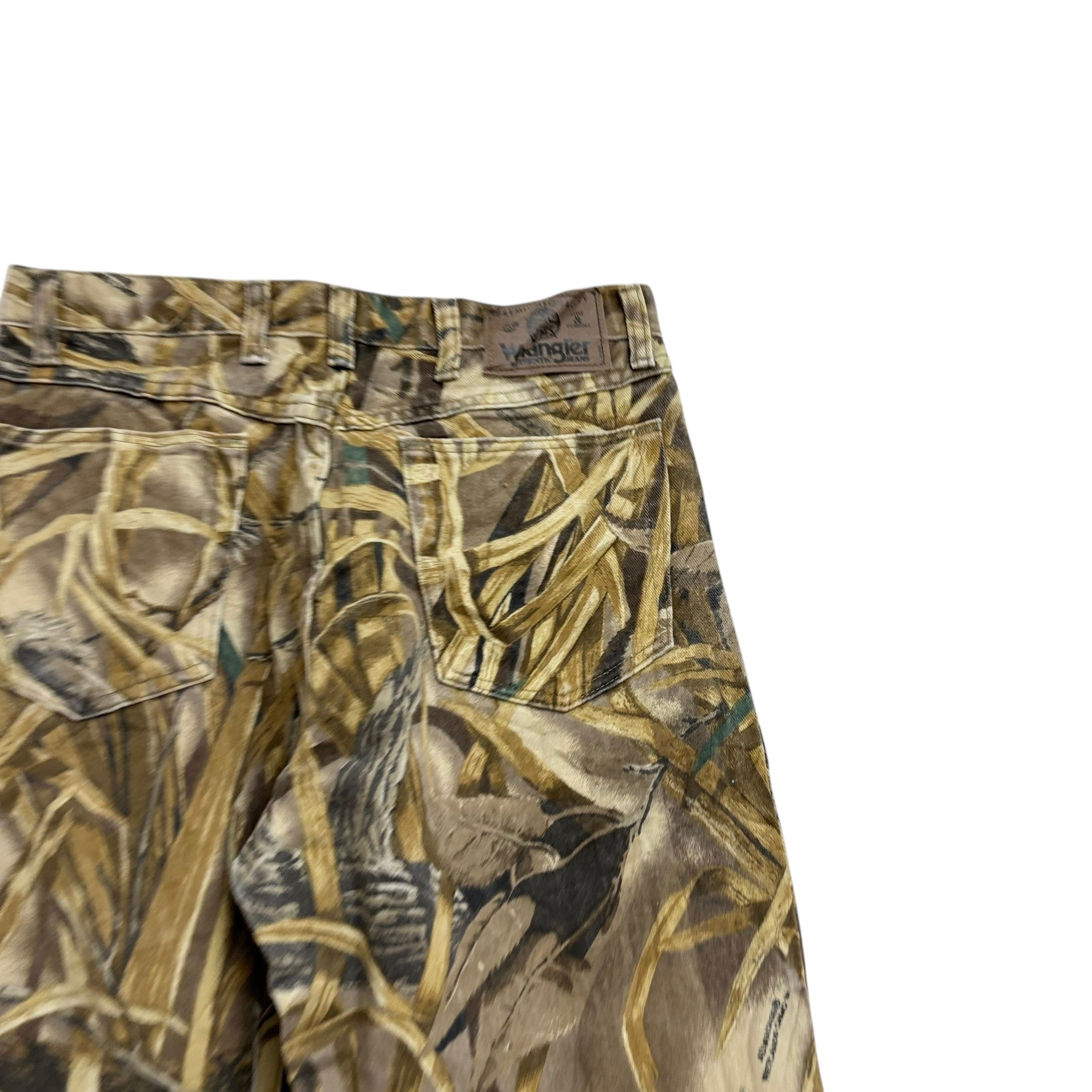 Wrangler Camouflage Jeans W29 L30 Mens Double Knee Realtree Vintage Relaxed (E)