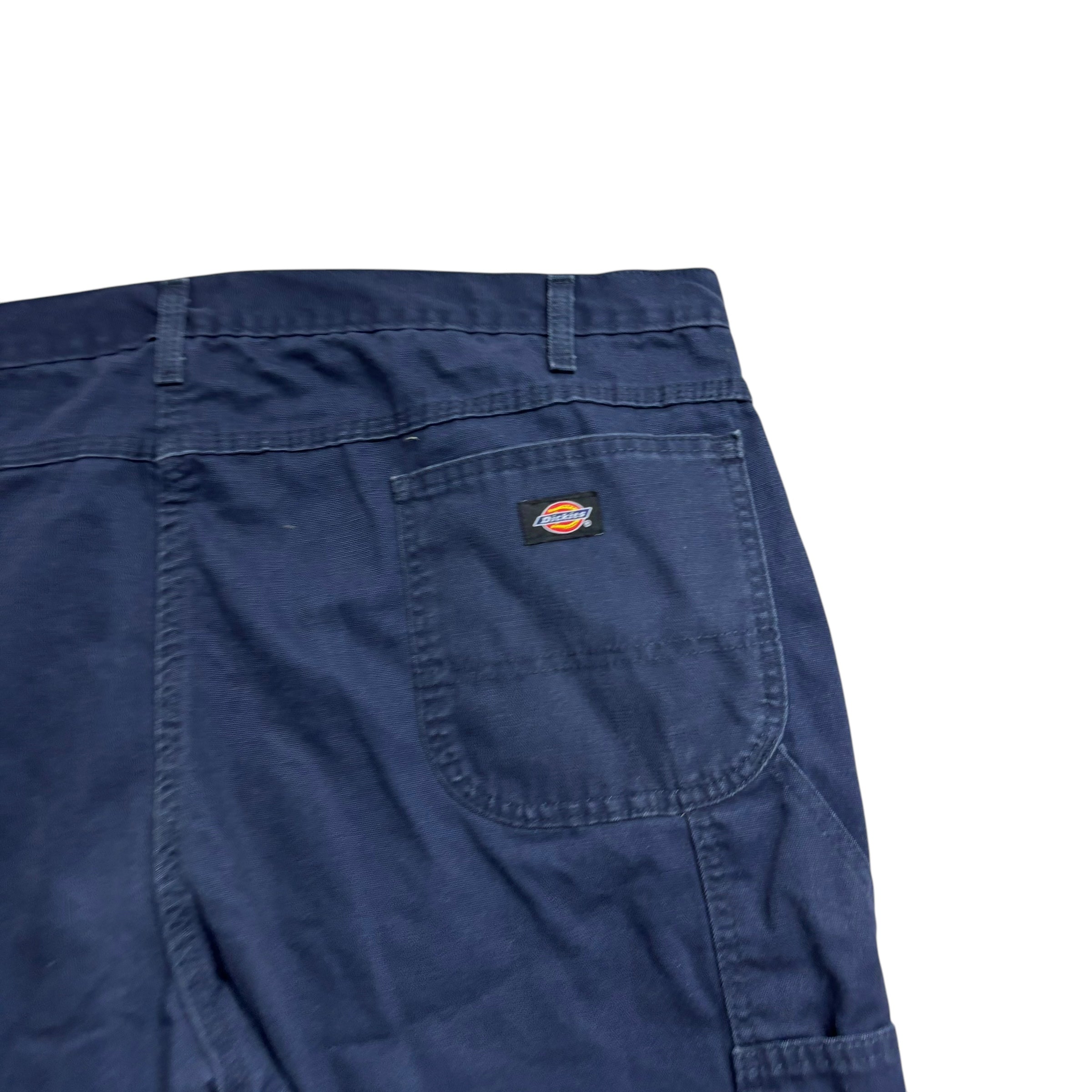 Dickies Carpenter Pants W44 L32 Mens Navy Blue Relaxed Straight Fit Trousers (E)