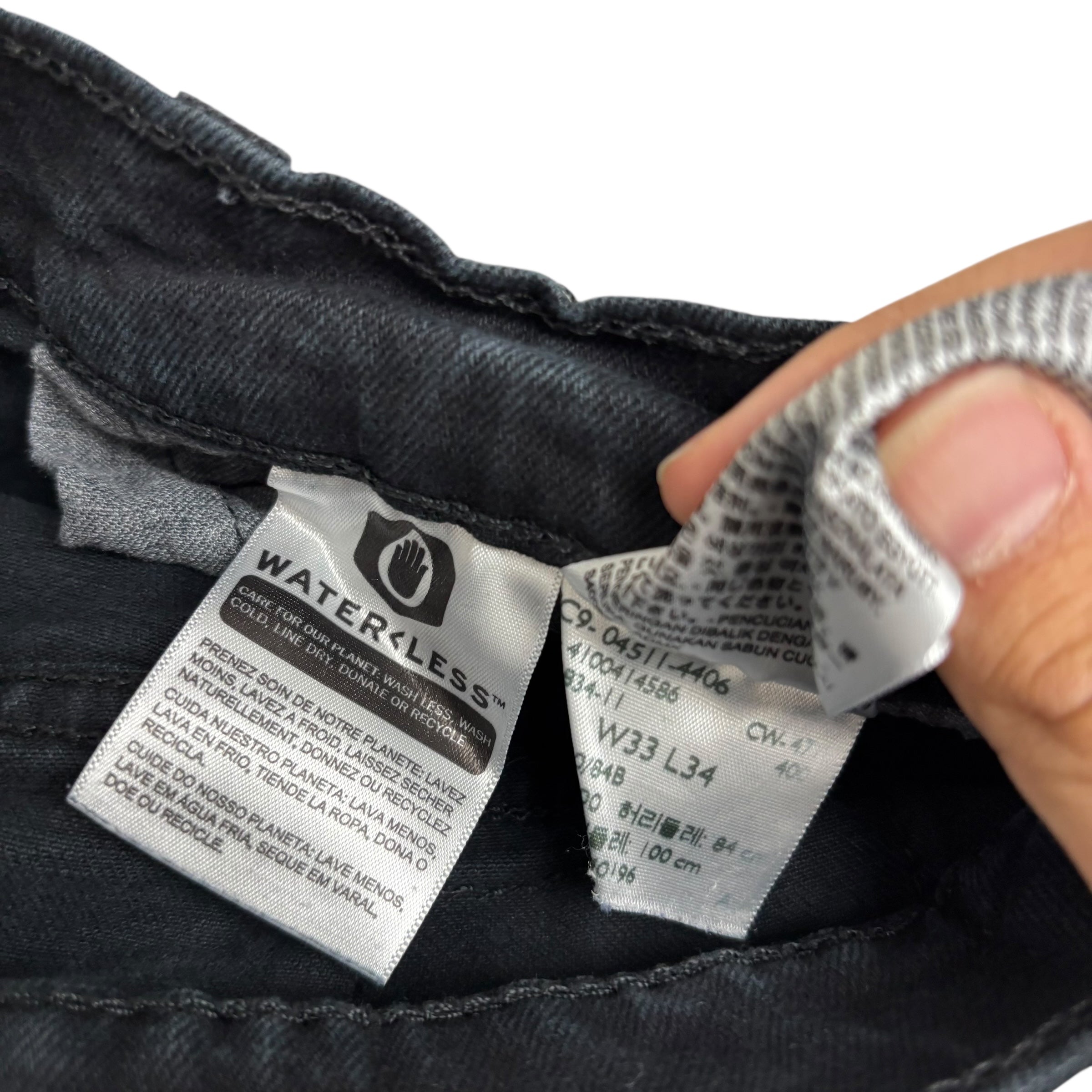 Levis 511 Jeans W32 L34 Mens Black Slim Fit Stretch Denim