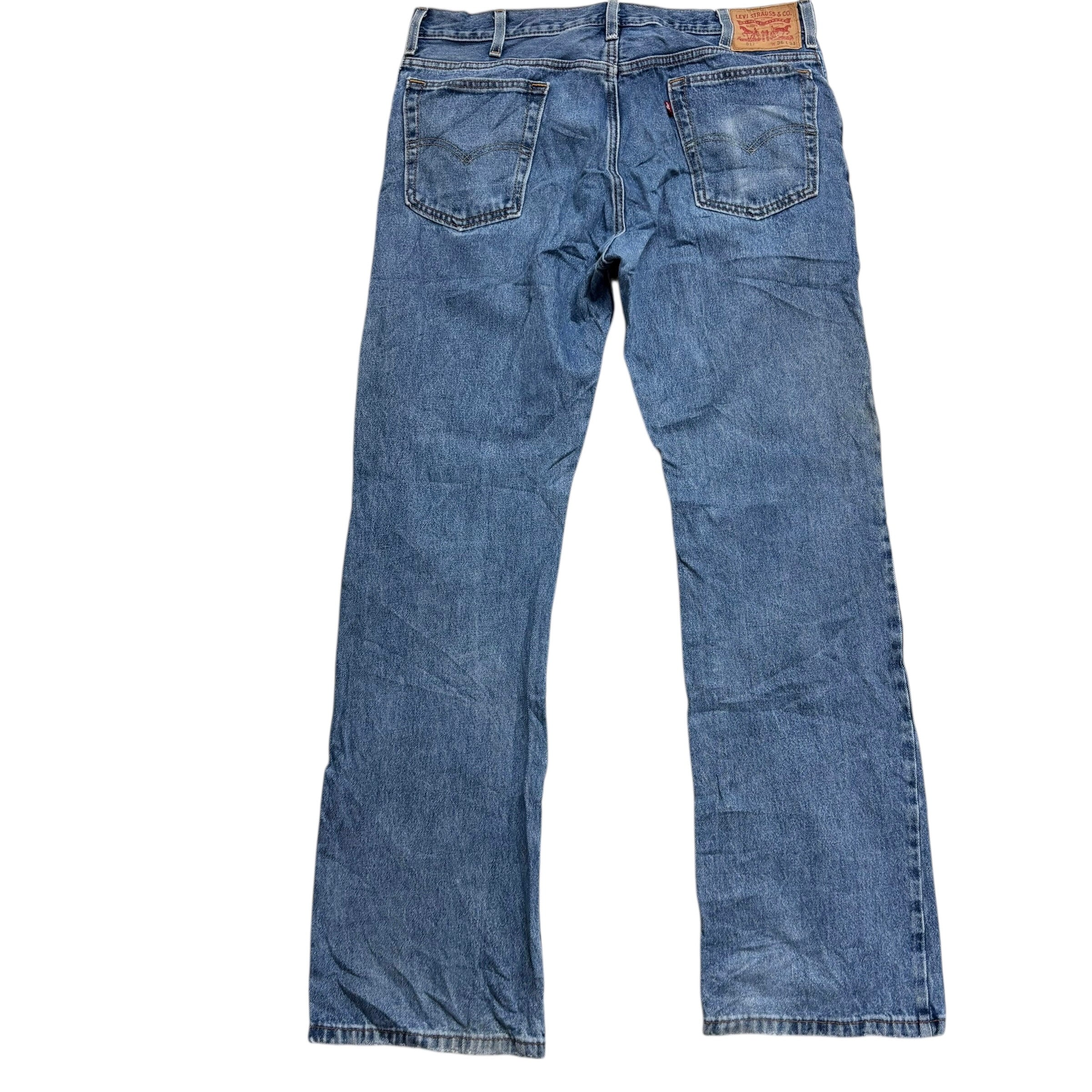 Levis 517 Jeans W36 L34 Mens Mid Blue Regular Bootcut Fit Denim (F)