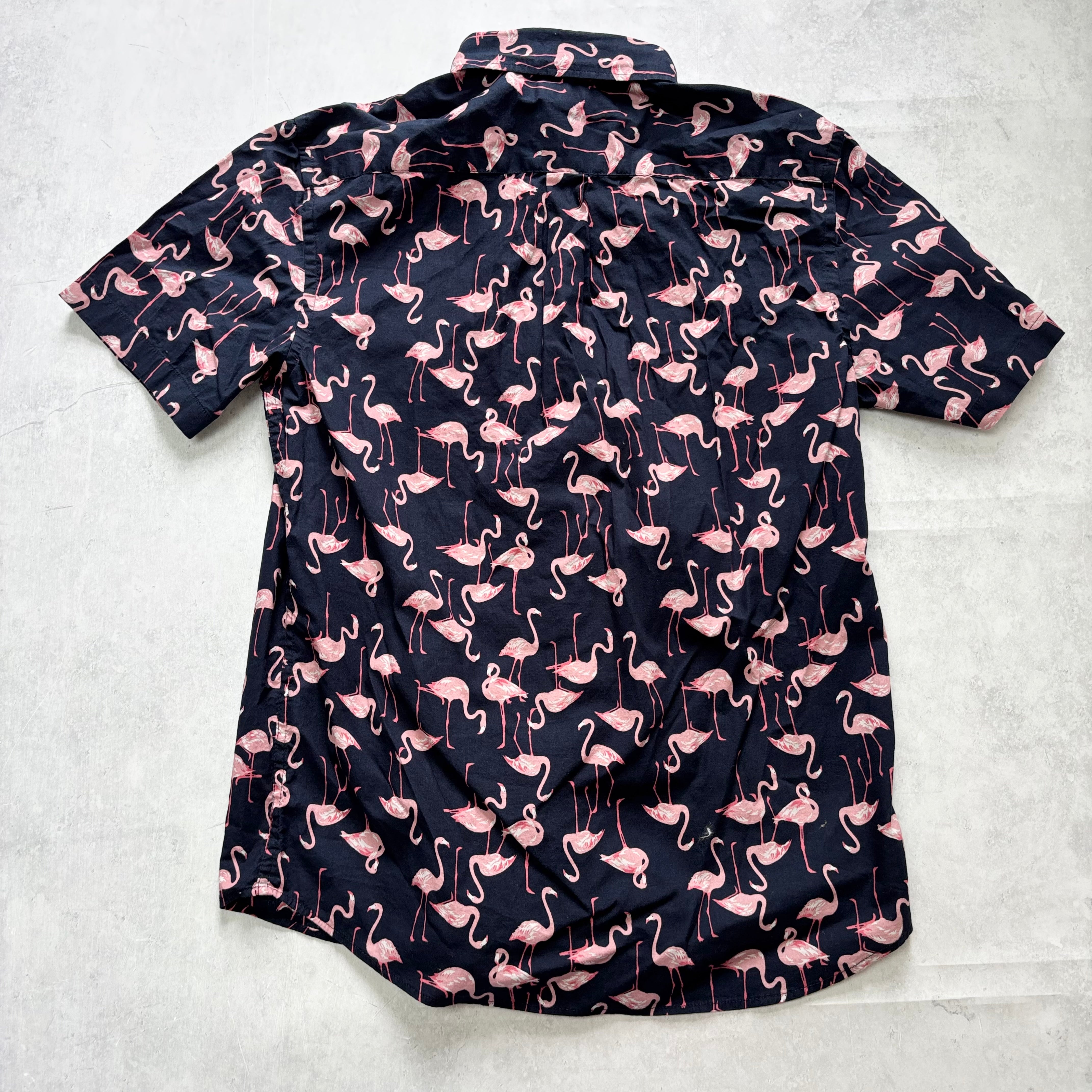 Old Navy Hawaiian Shirt Mens Medium Navy Short Sleeve Regular Fit