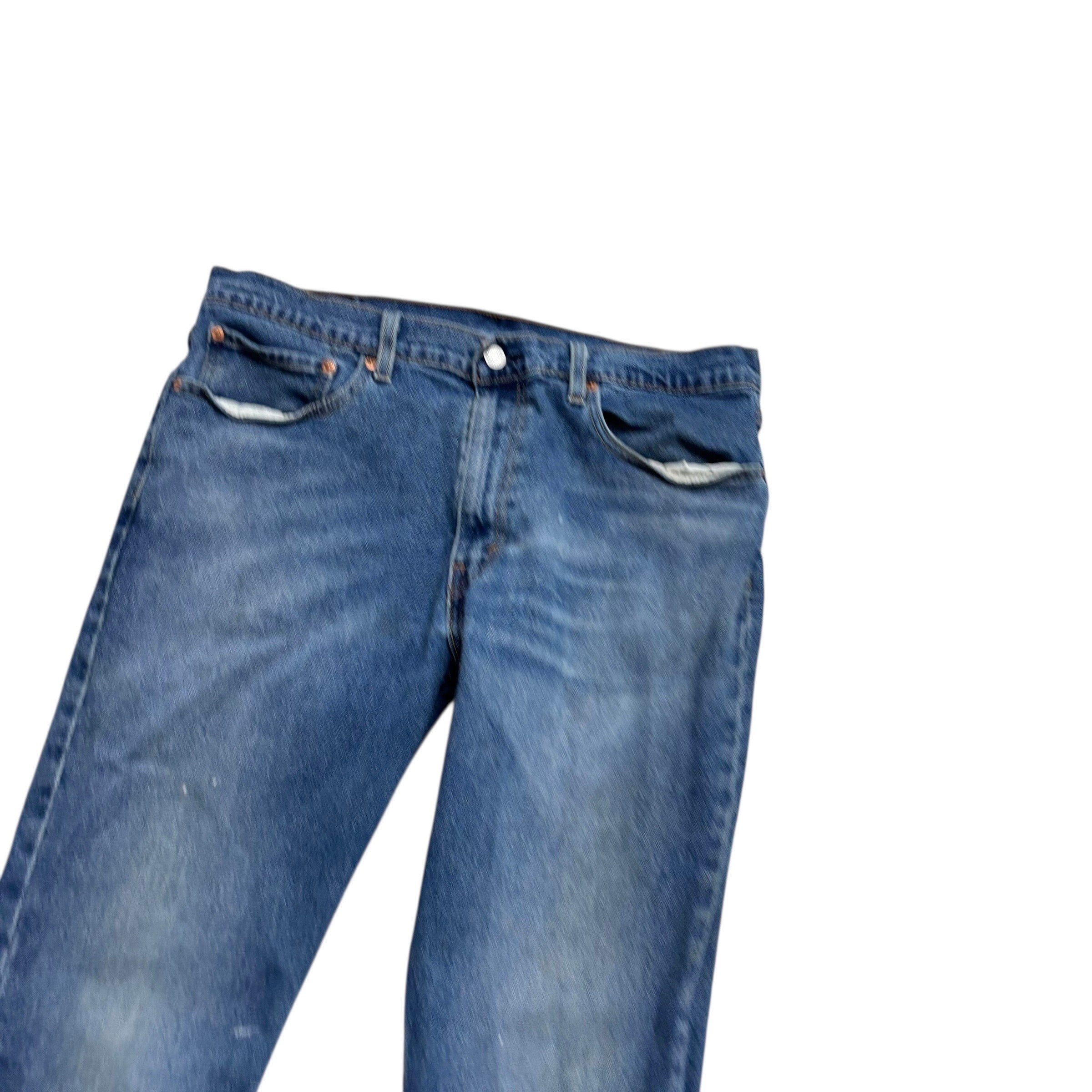 Levis 512 Jeans W36 L29 Mens Mid Blue Slim Tapered Fit Stretch Denim (F)