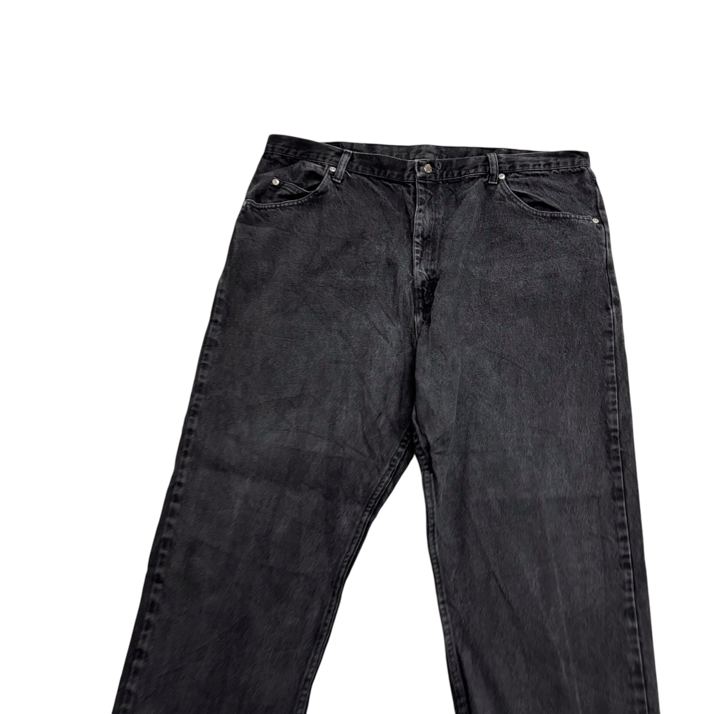 Wrangler Jeans W40 L32 Mens Black Relaxed Straight Fit Vintage Denim (E)