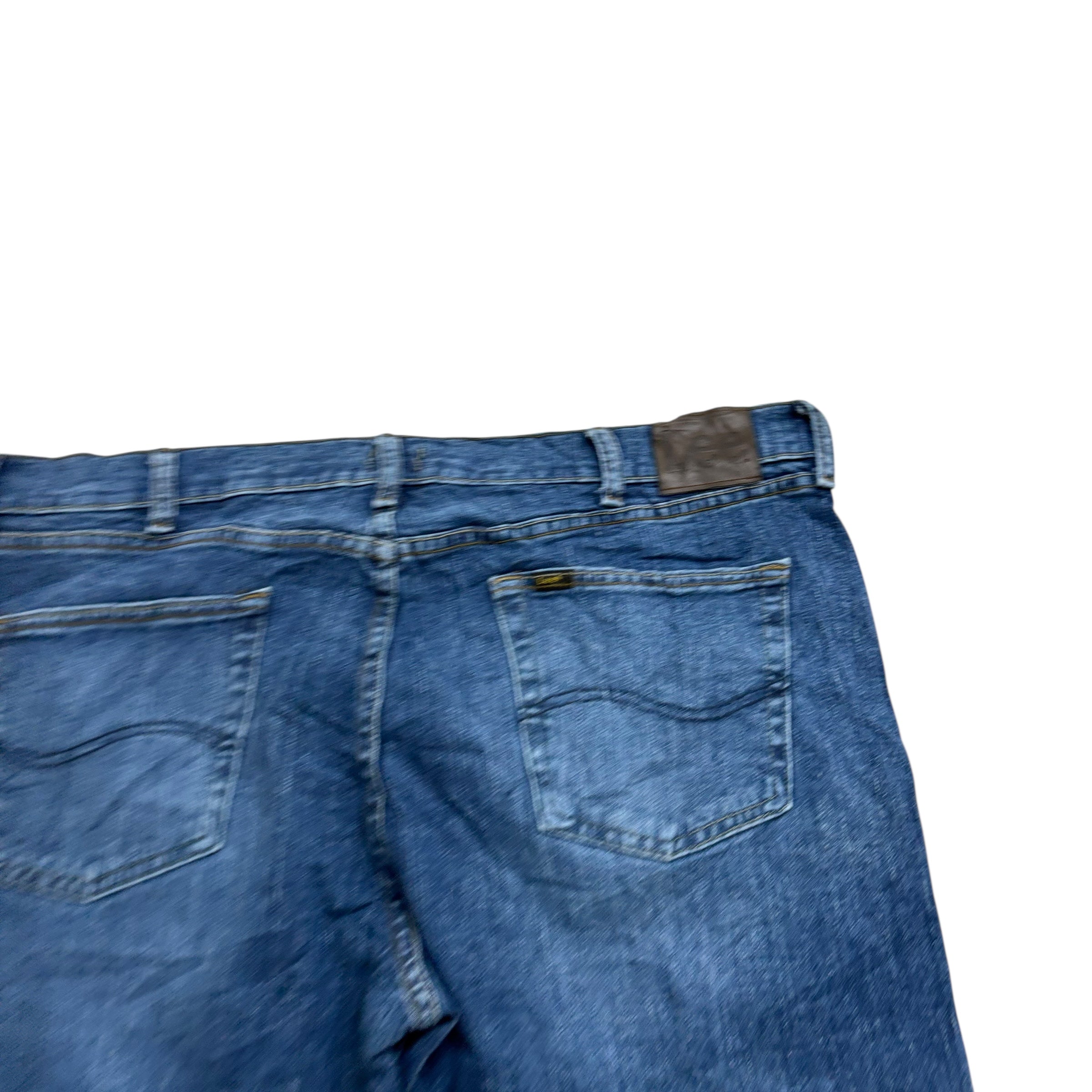Lee Jeans W40 L30 Mens Mid Blue Regular Straight Fit Stretch Denim (E)