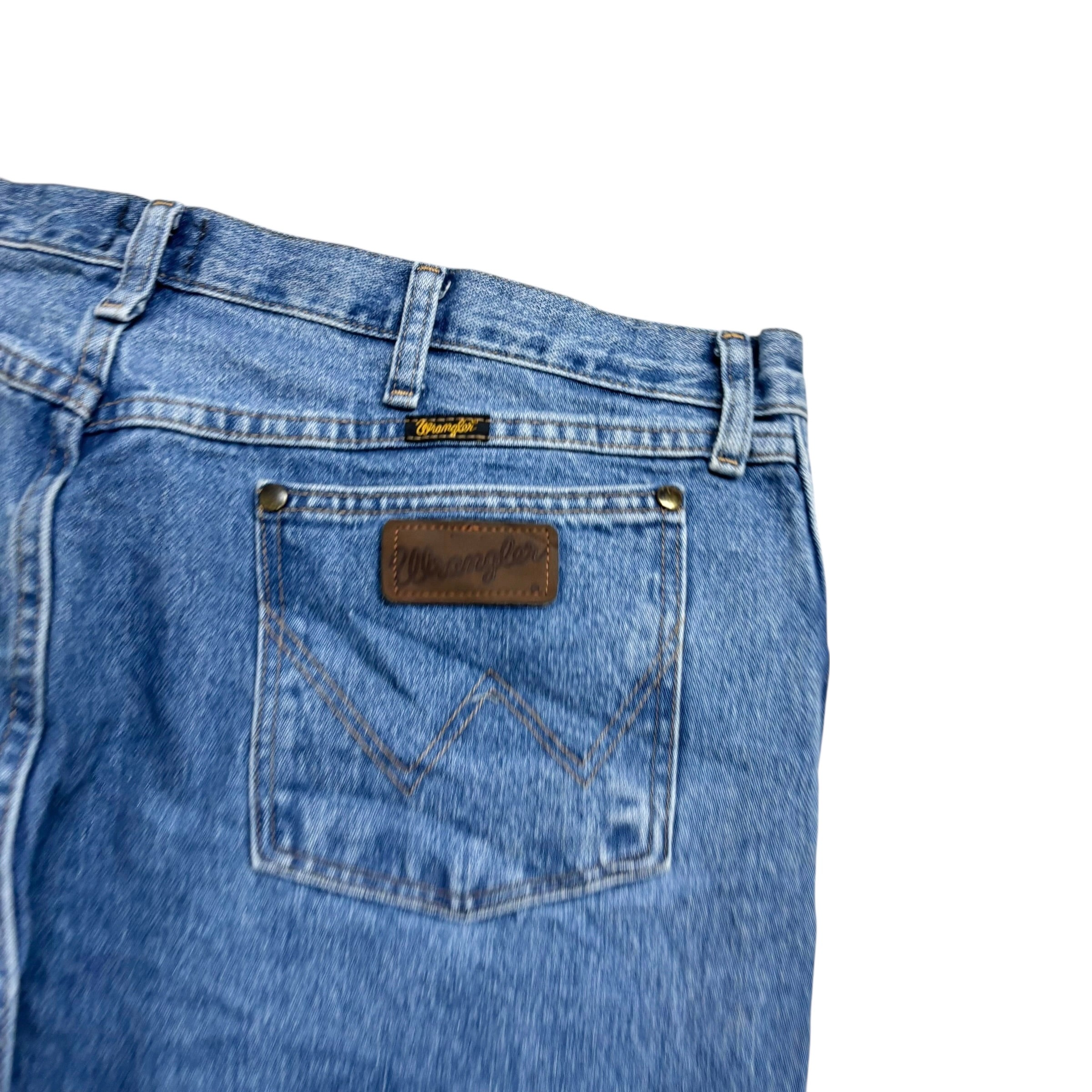 Wrangler Jeans Cowboy Cut W40 L32 Mens Light Blue 47MWZ Regular Fit Denim (E)