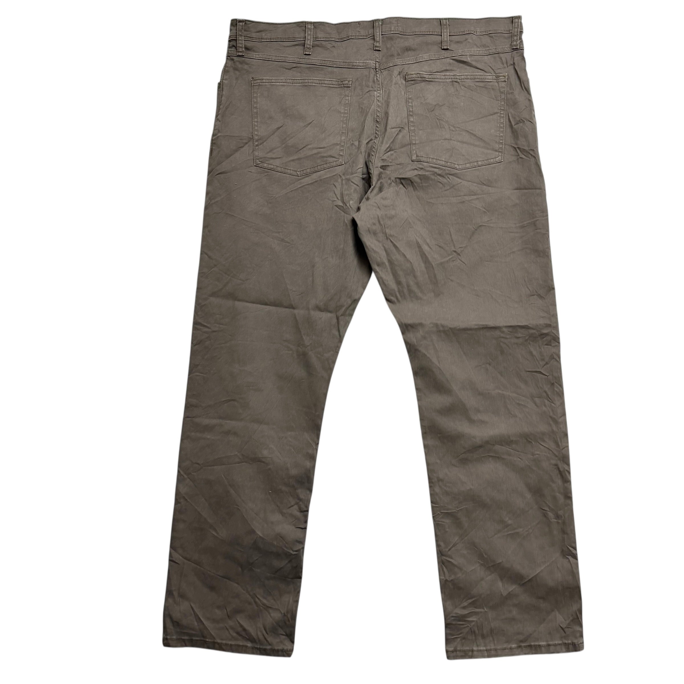 Wrangler Trousers W40 L30 Mens Brown Regular Straight Fit Stretch Pants (E)
