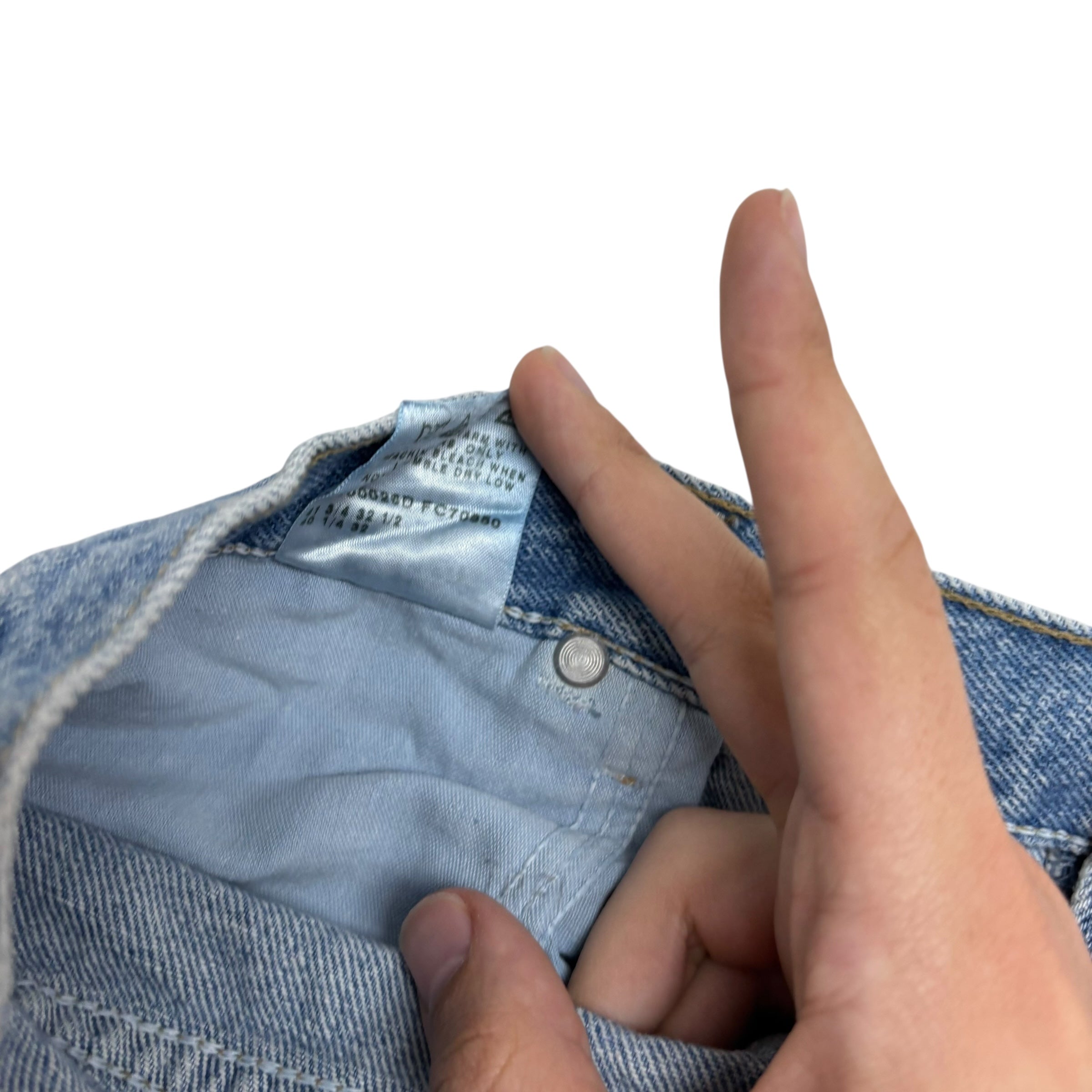 Wrangler Jeans W40 L32 Mens Light Blue Regular Straight Fit Vintage Denim (E)