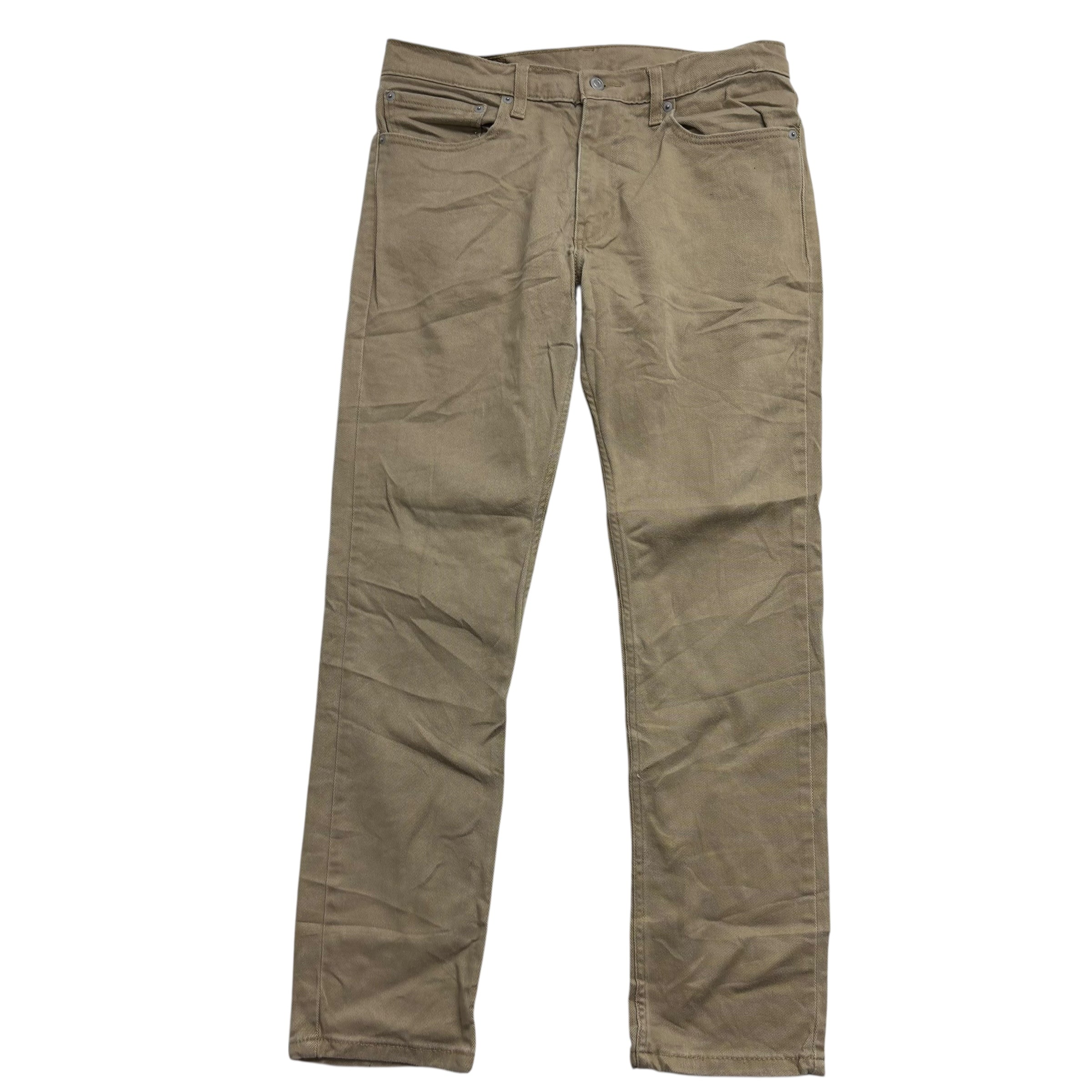 Levis 511 Trousers W34 L32 Mens Beige Slim Fit Stretch Pants