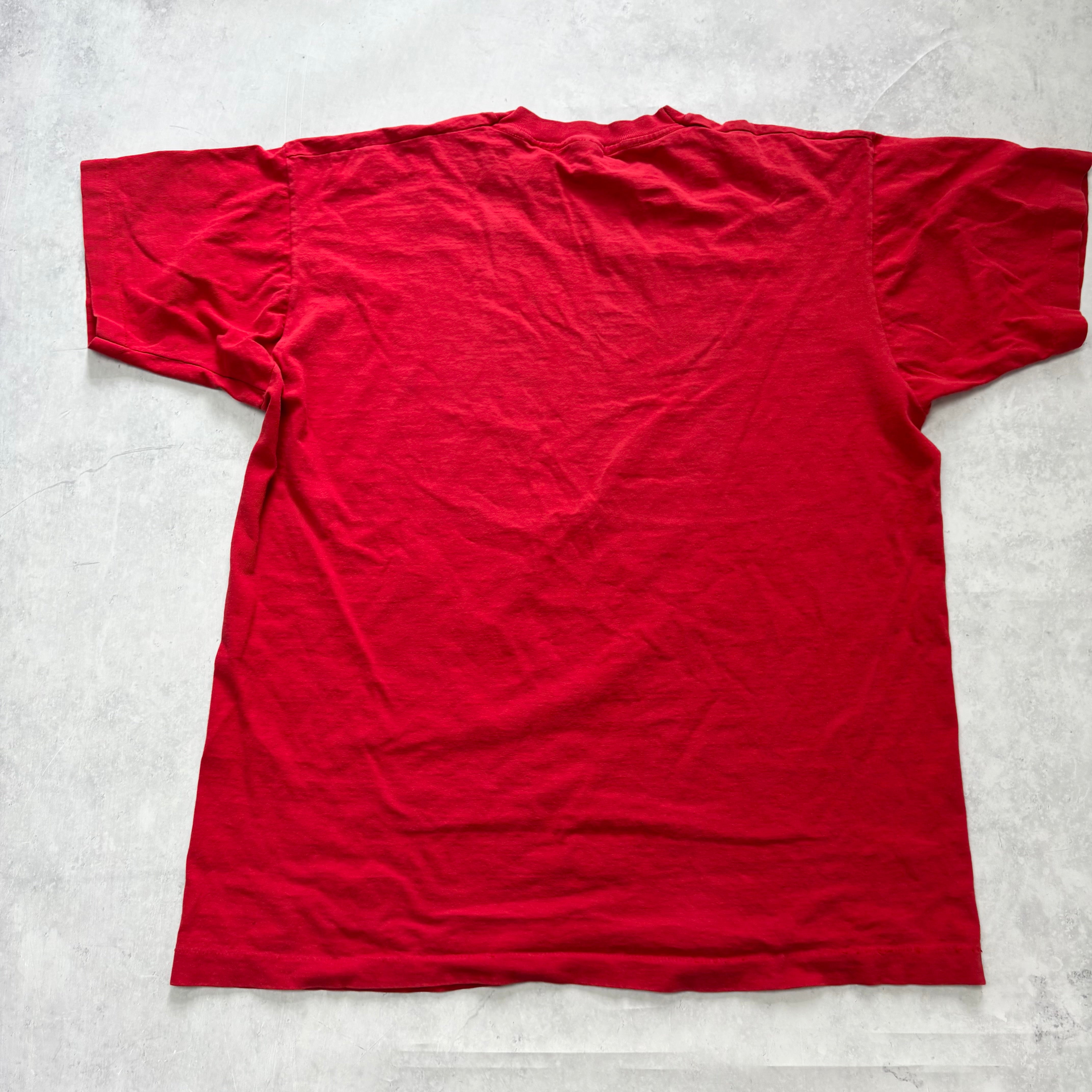 Vintage T Shirt Mens XL Red Single Stitch Graphic Print 90s USA