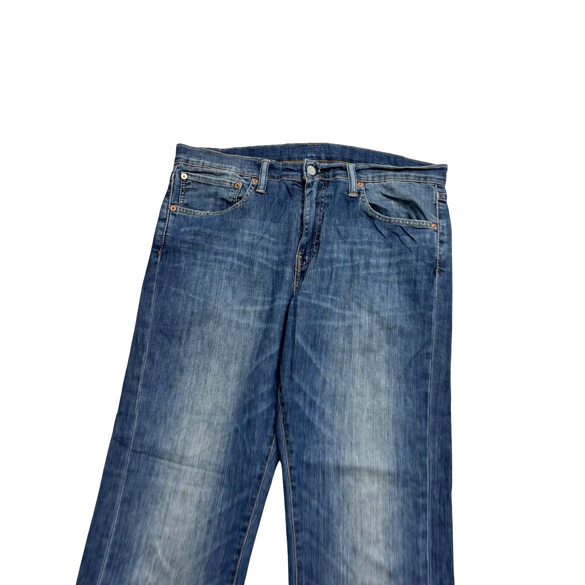 Levis 527 Jeans W34 L32 Mens Mid Blue Slim Bootcut Fit Stretch Denim (E)